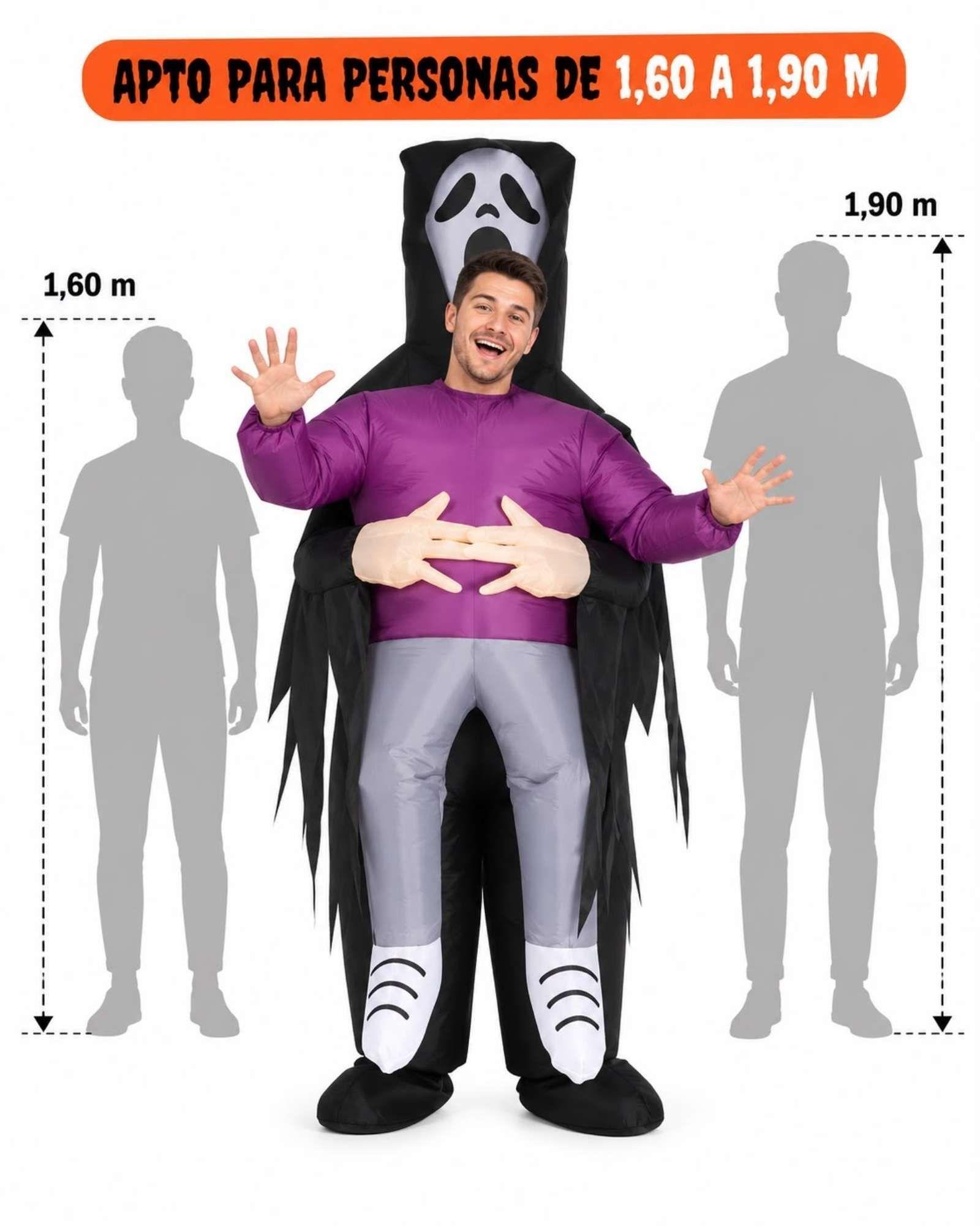 Disfraz Inflable Fantasma Cargador 160-190 cm-6