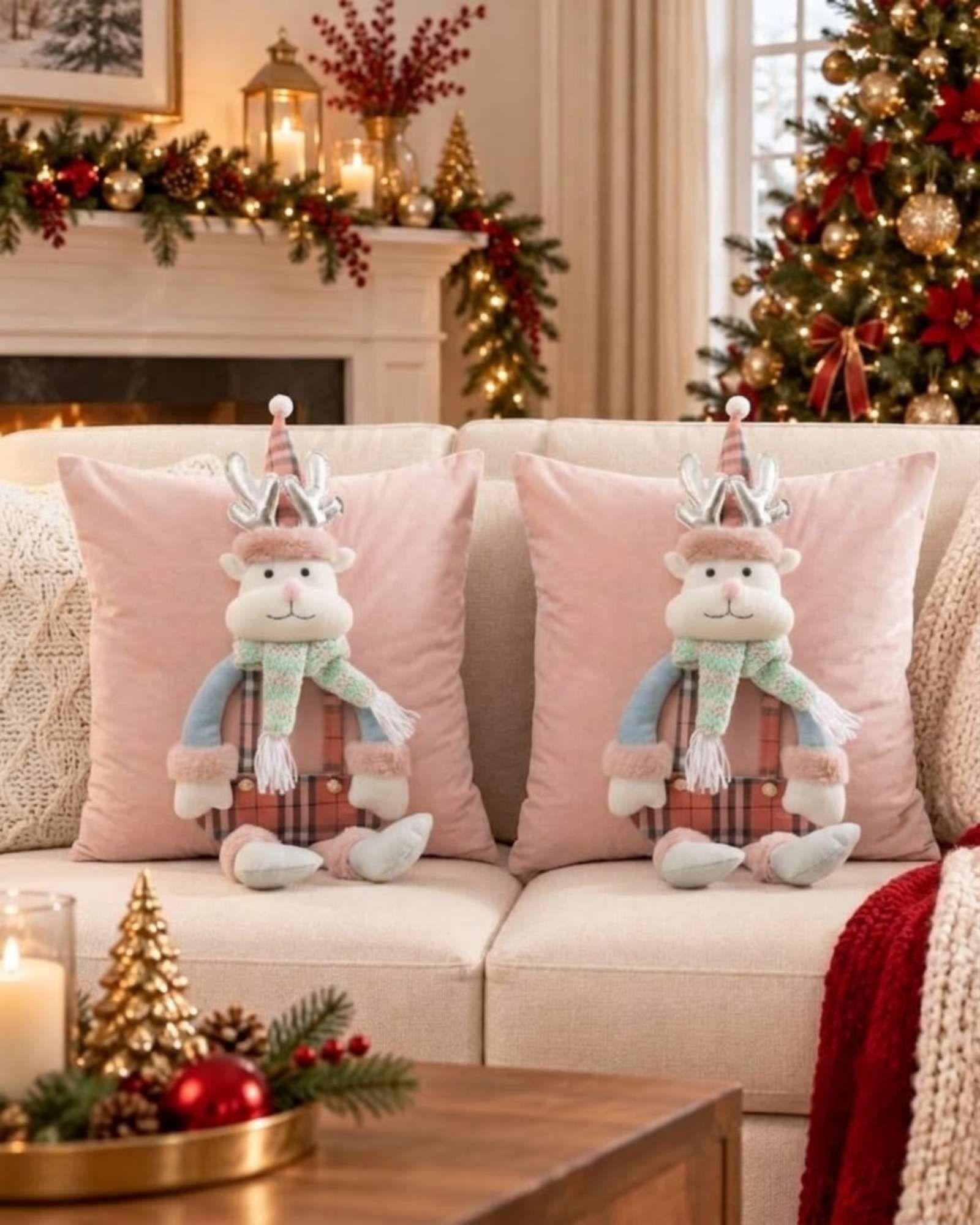 Pack de 2 Fundas para Cojín de Navidad 45x45 cm 18-0