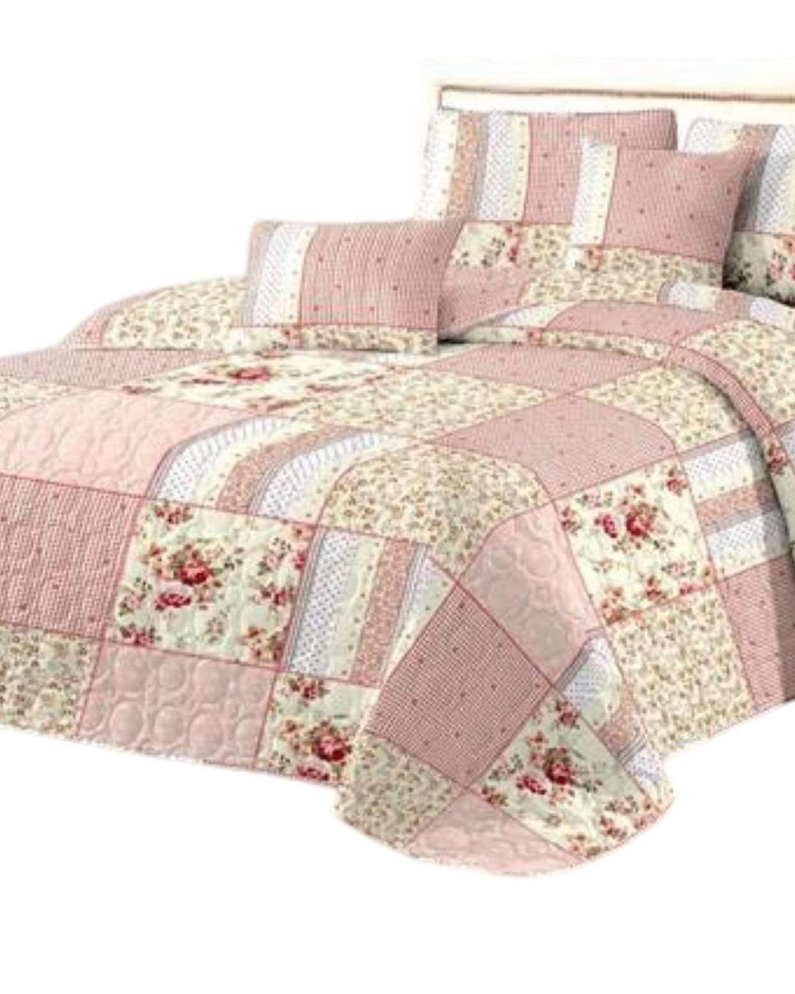 SABANA CON CUBRECAMA DE VERANO 2 PLAZAS + 2 ALMOHADAS s56-4