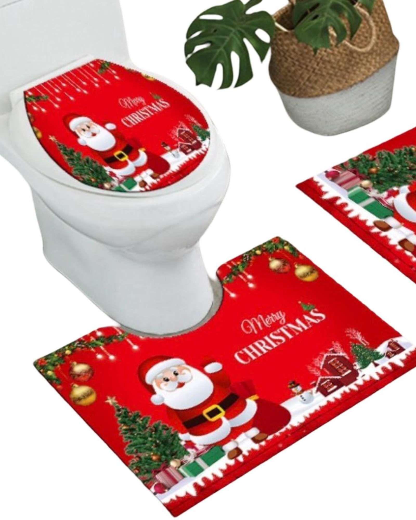Juego de Alfombra de baño de Navidad 3 piezas A9-2