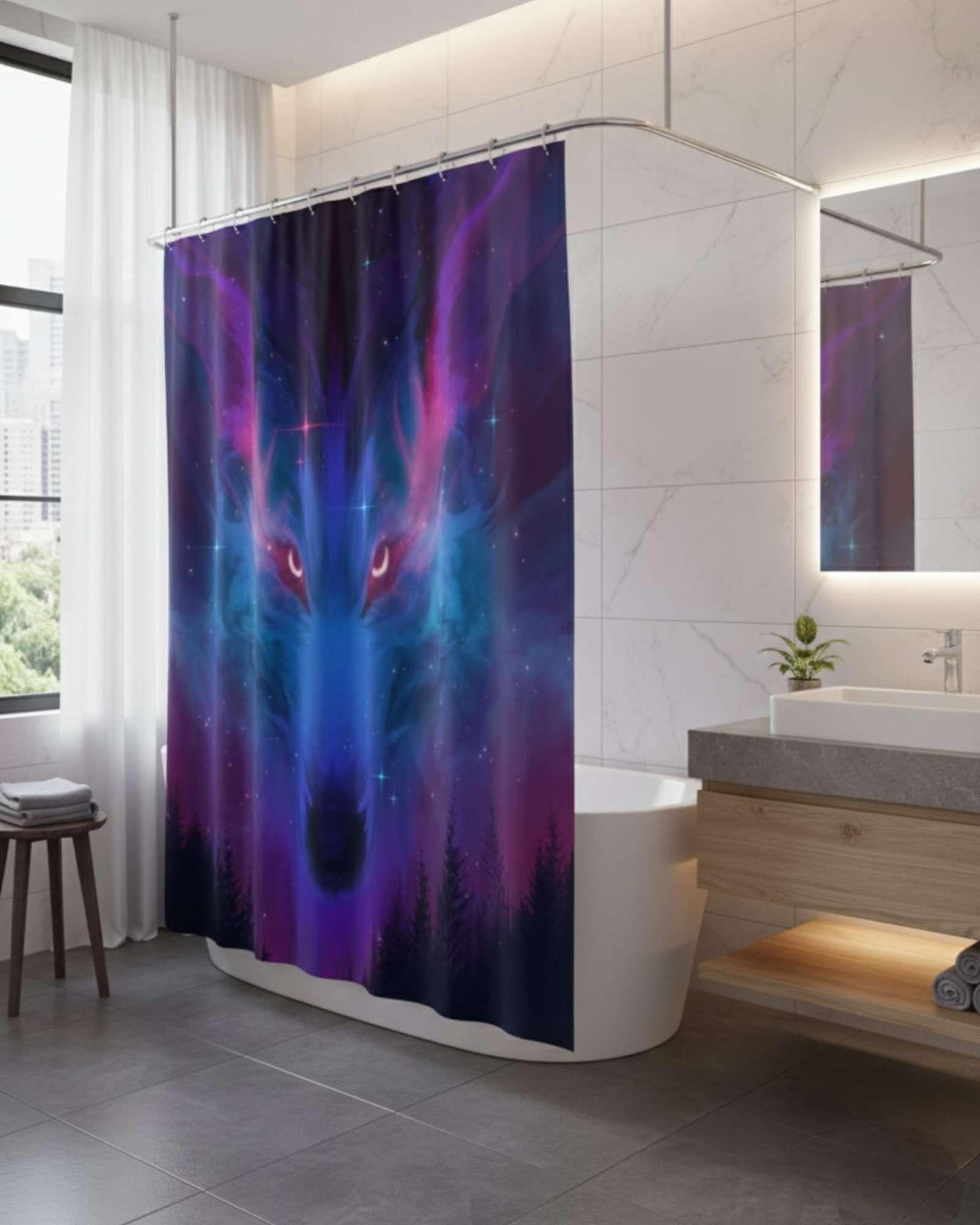 Juego de Cortina de Baño Tela Género + Forro Impermeable T26-0