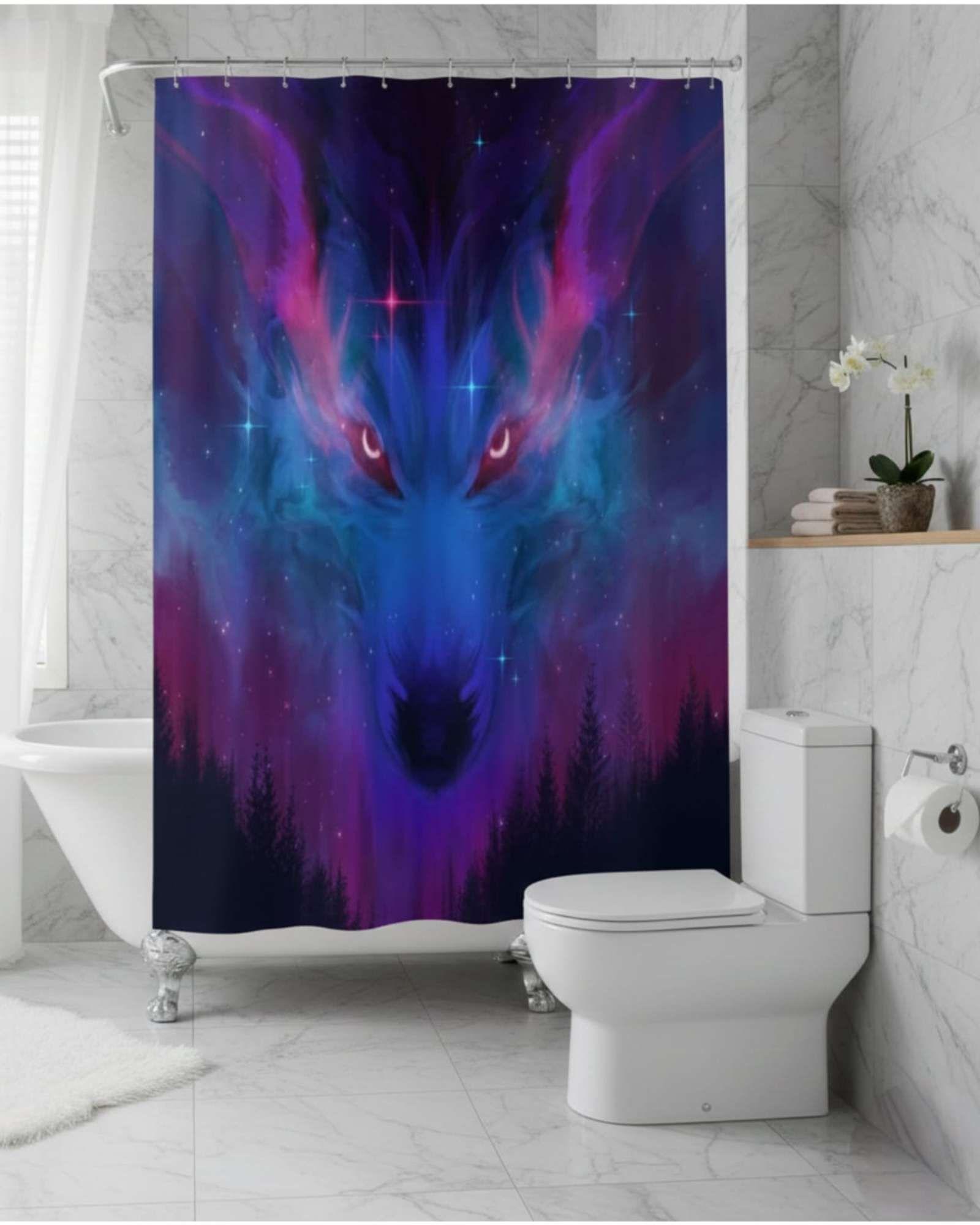 Juego de Cortina de Baño Tela Género + Forro Impermeable T26-1