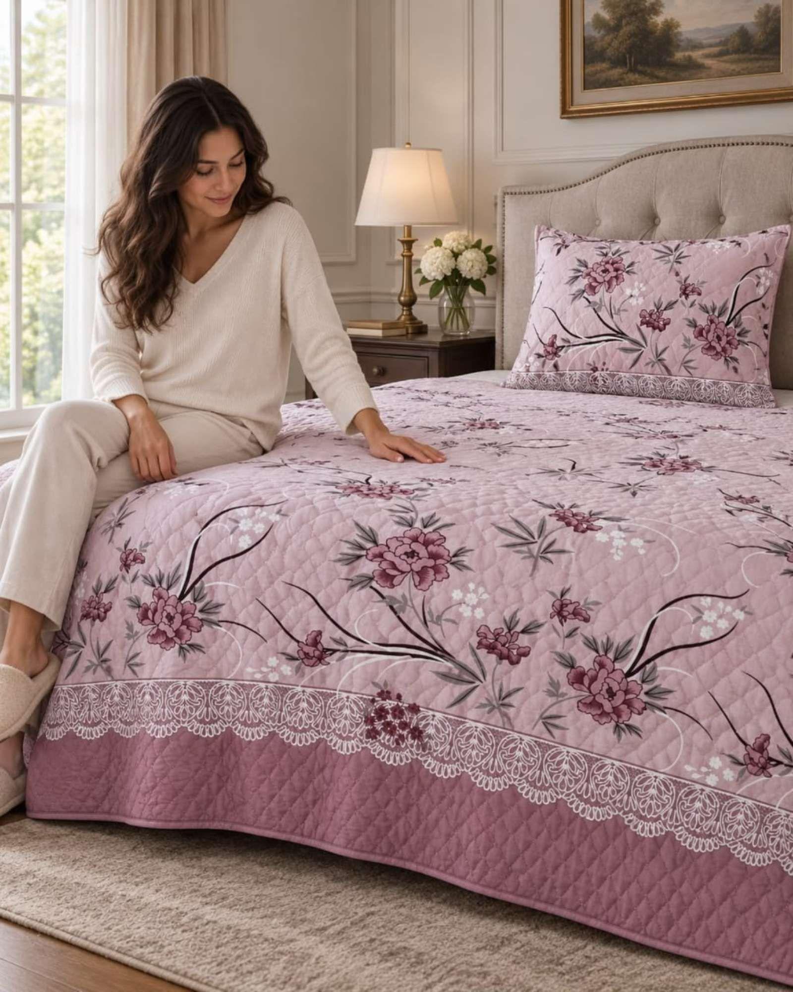 Cubrecama Quilts Plaza y Media  Con Funda De Almohada C11-0