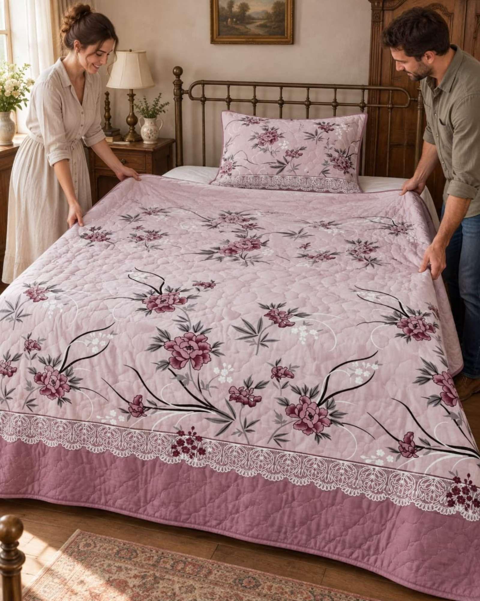 Cubrecama Quilts Plaza y Media  Con Funda De Almohada C11-2