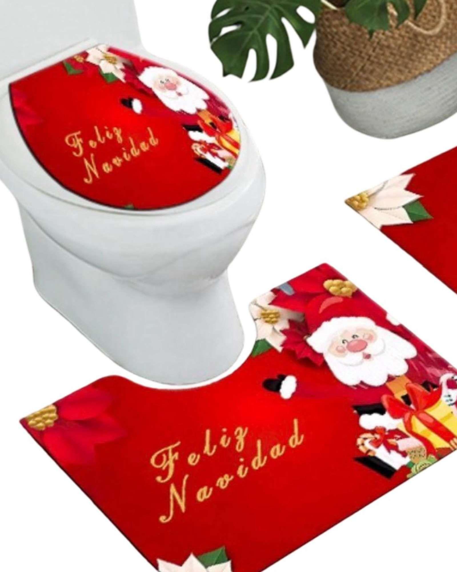 Juego de Alfombra de baño de Navidad 3 piezas A8-2