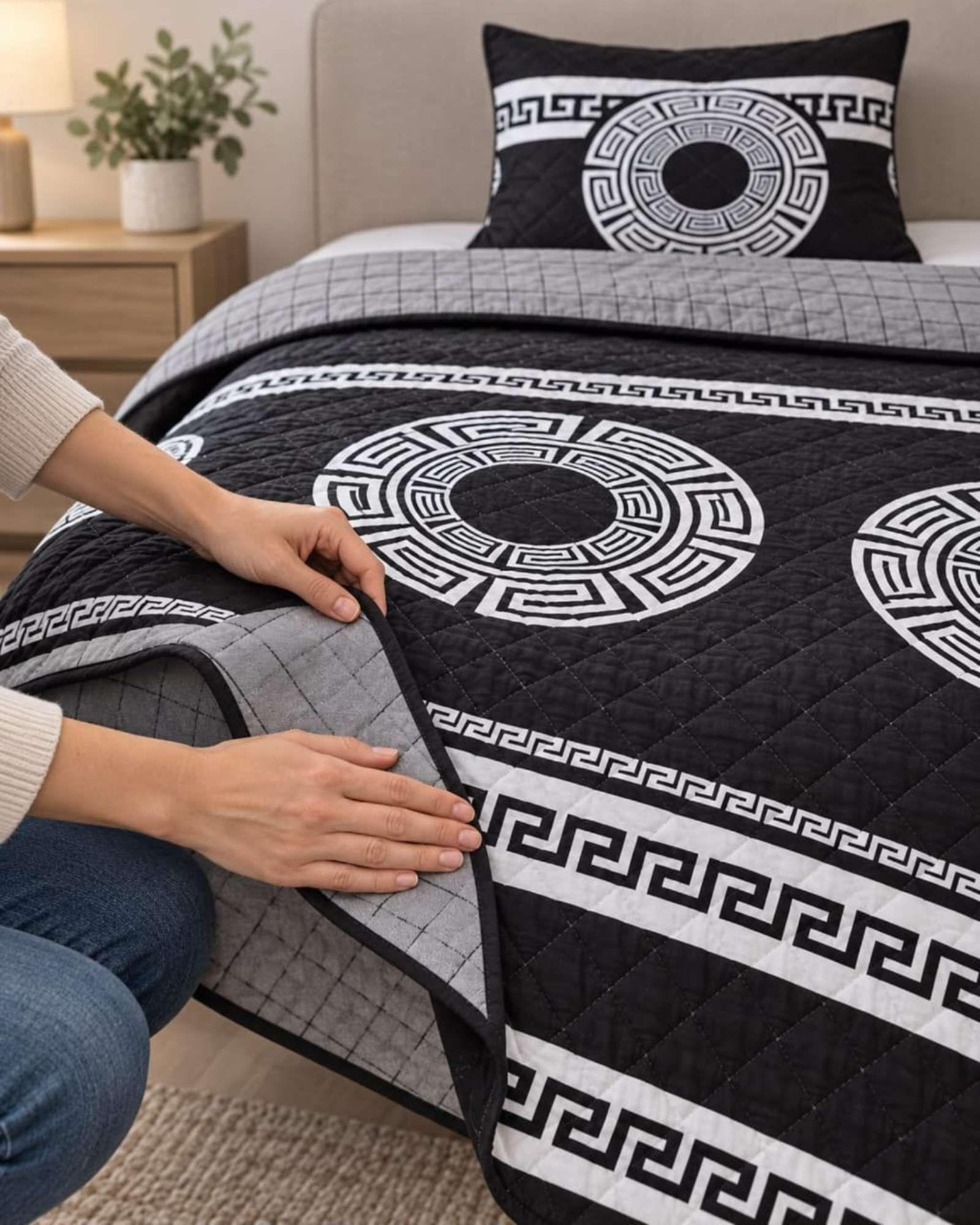Cubrecama Quilts Plaza y Media  Con Funda De Almohada C7-5