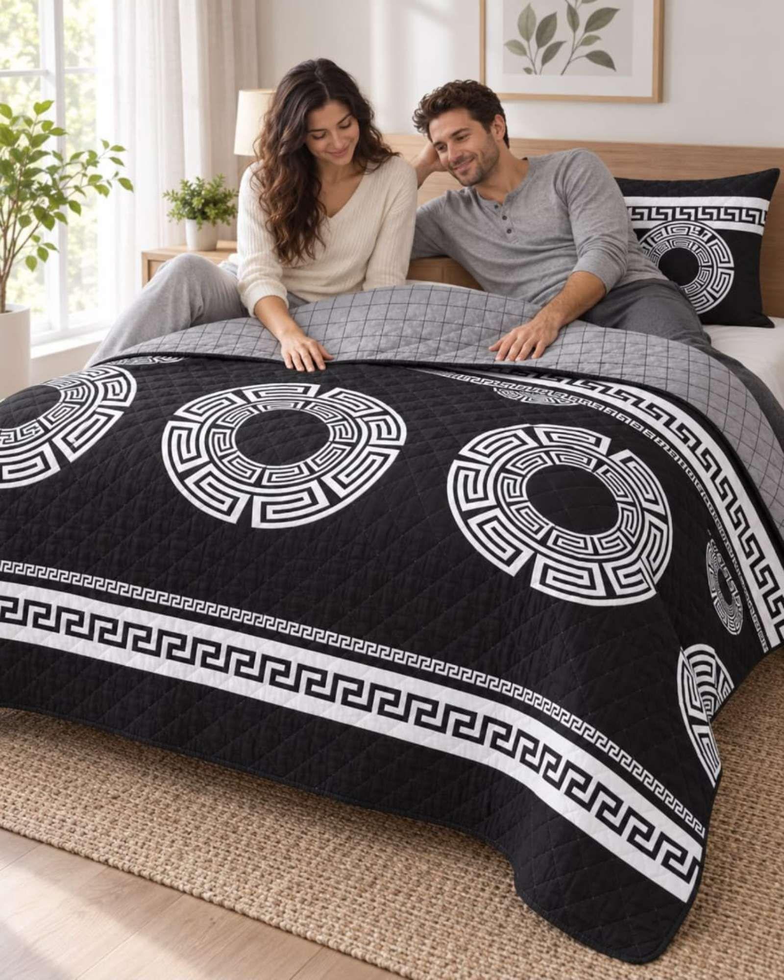 Cubrecama Quilts Plaza y Media  Con Funda De Almohada C7-2