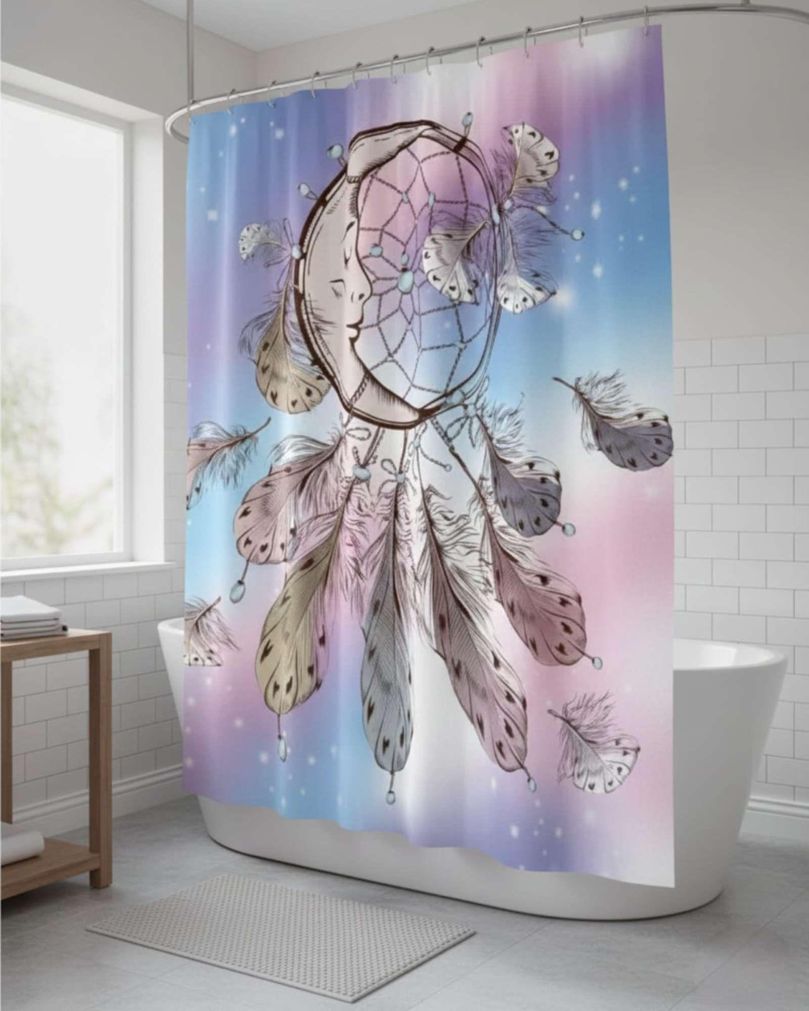 Juego de Cortina de Baño Tela Género + Forro Impermeable T11-0