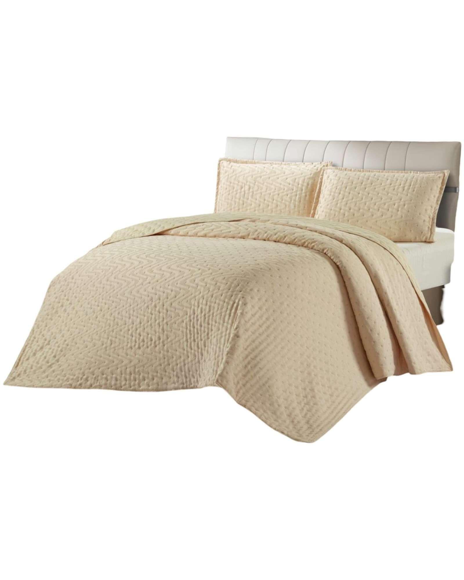 Cubrecama Quilt Delgado plaza y media con relieves de Tufting  TF03-2