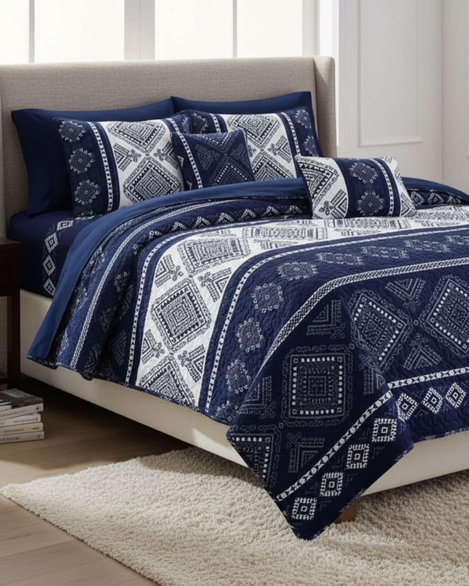 SABANA CON CUBRECAMA DE VERANO 2 PLAZAS + 2 ALMOHADAS s38-0