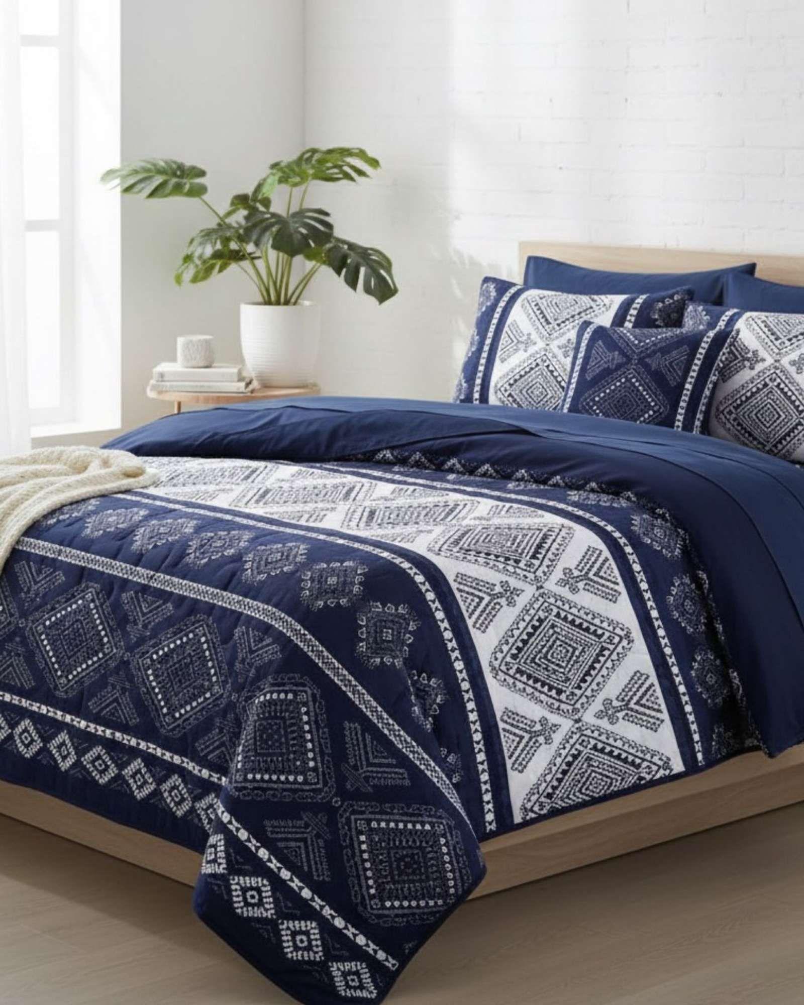 SABANA CON CUBRECAMA DE VERANO 2 PLAZAS + 2 ALMOHADAS s38-1