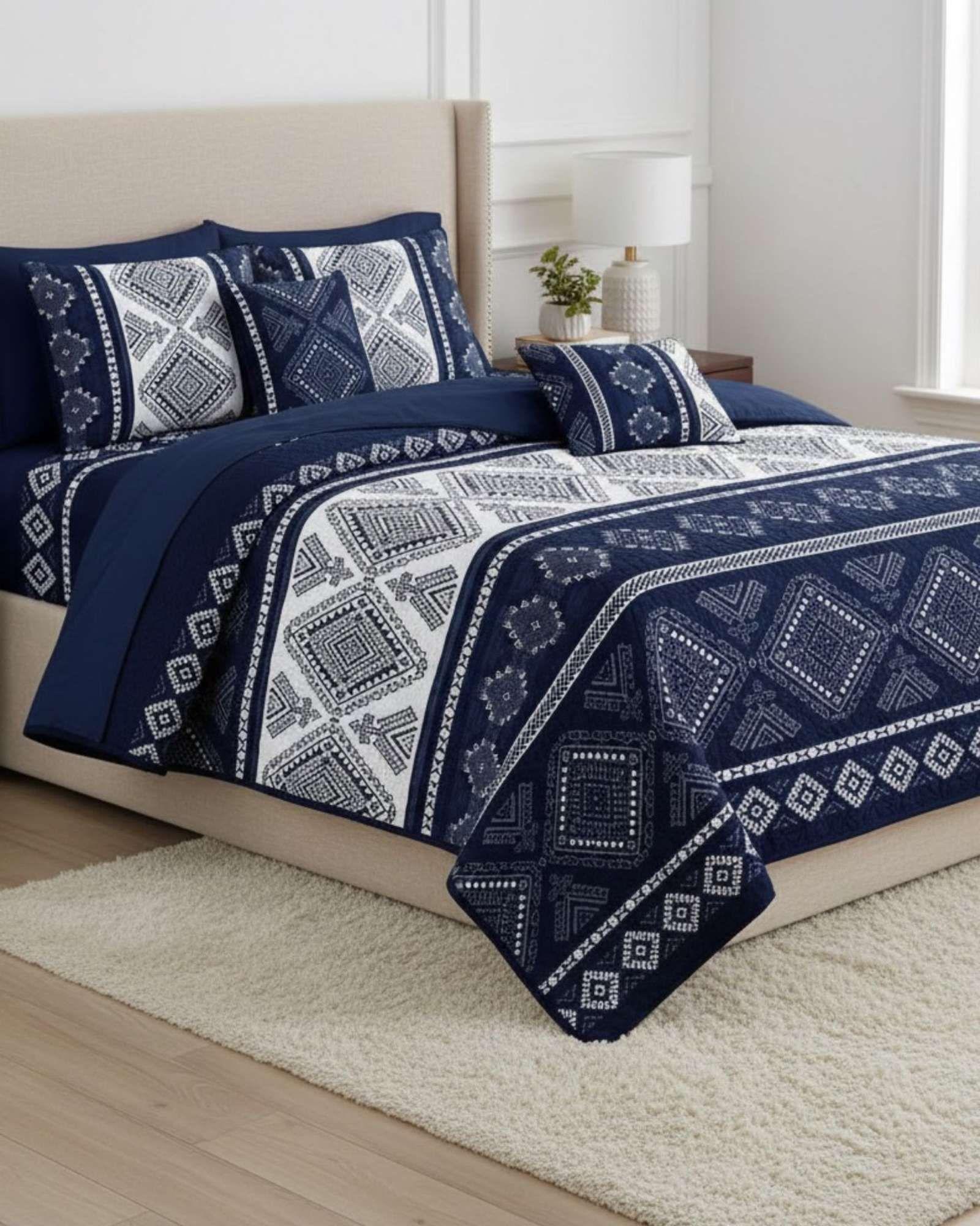 SABANA CON CUBRECAMA DE VERANO 2 PLAZAS + 2 ALMOHADAS s38-2