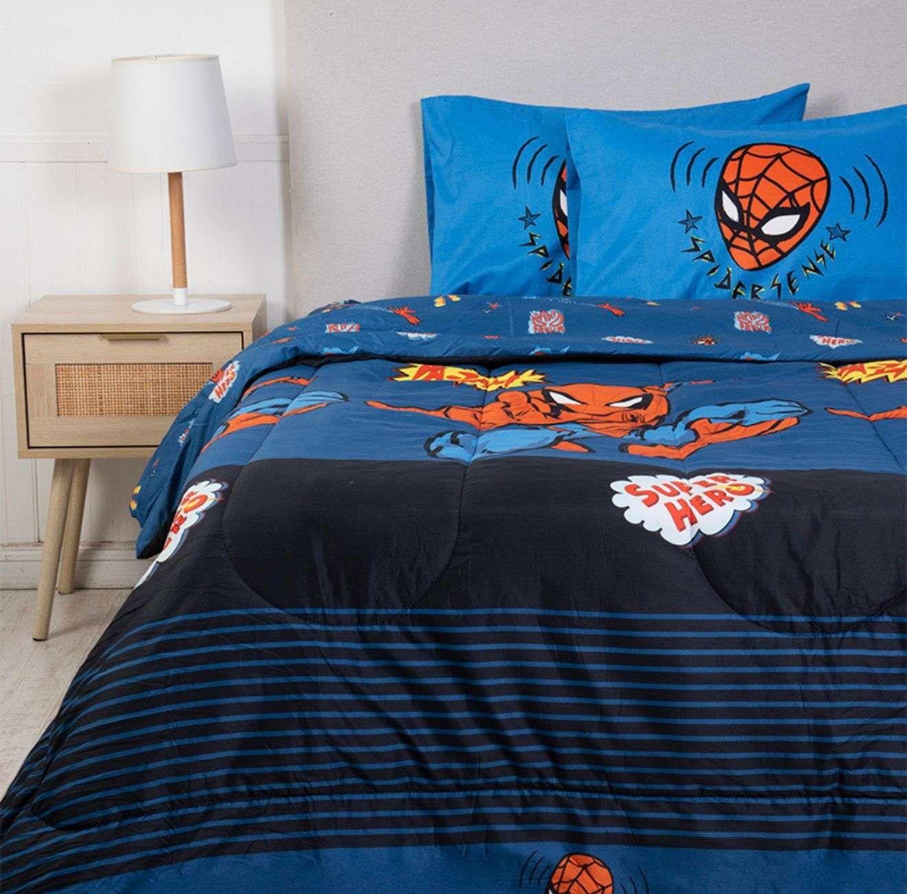 CUBRECAMA NORDICO RELLENO SPIDERMAN 2 PLAZAS PLAZA Y MEDIA-3