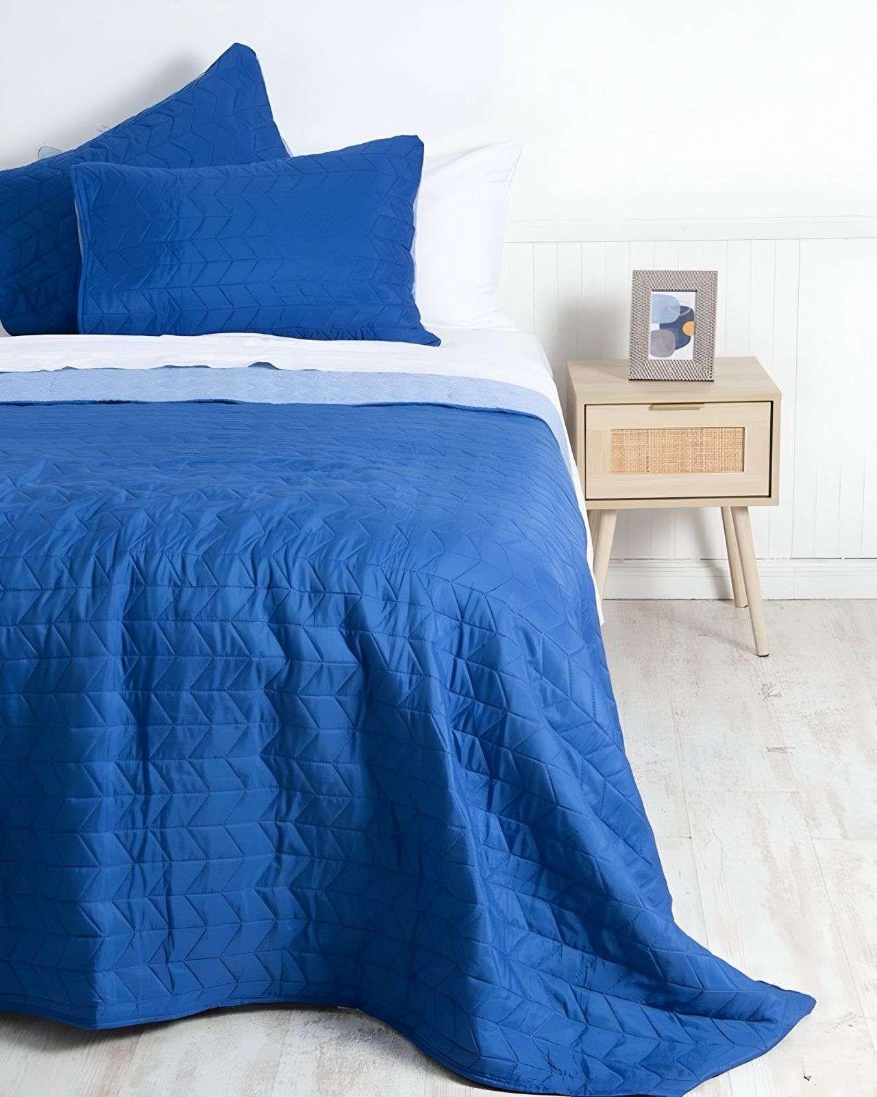 Cubrecama Colcha Quilt Bicolor 2 plazas Mashini M004-2