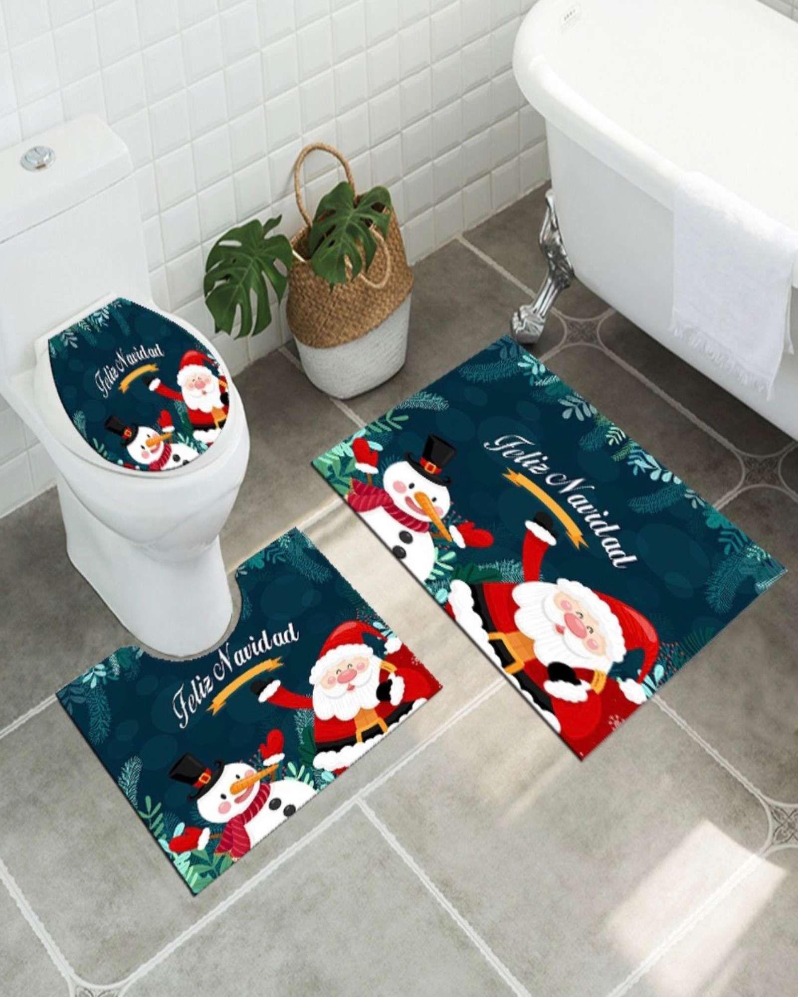Juego de Alfombra de baño de Navidad 3 piezas A6-3