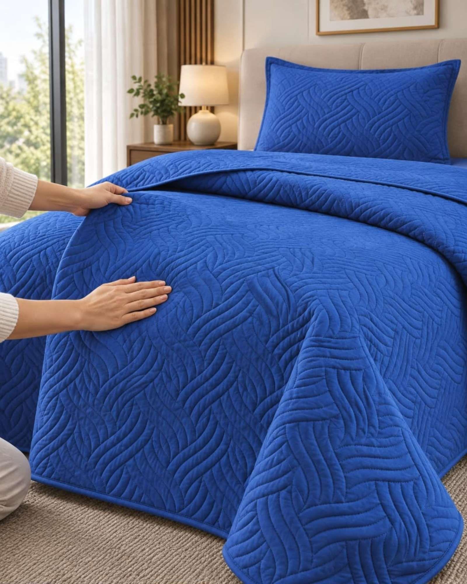 Cubrecama Quilts Plaza y Media  Con Funda De Almohada C19-4