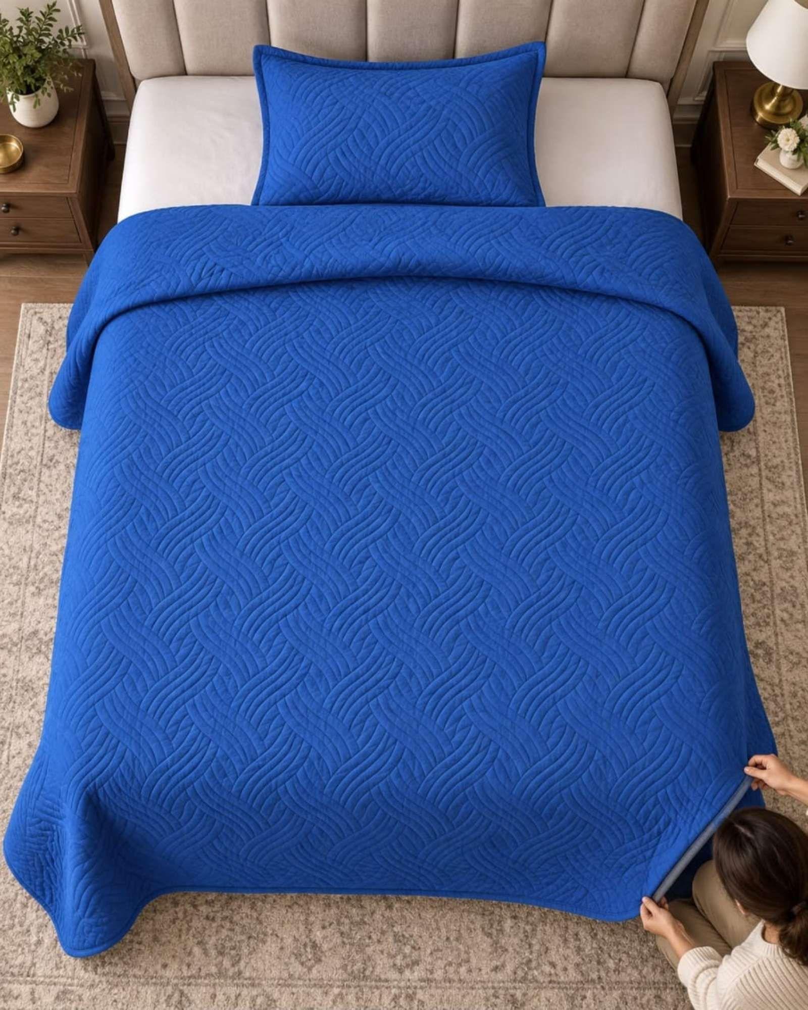 Cubrecama Quilts Plaza y Media  Con Funda De Almohada C19-3