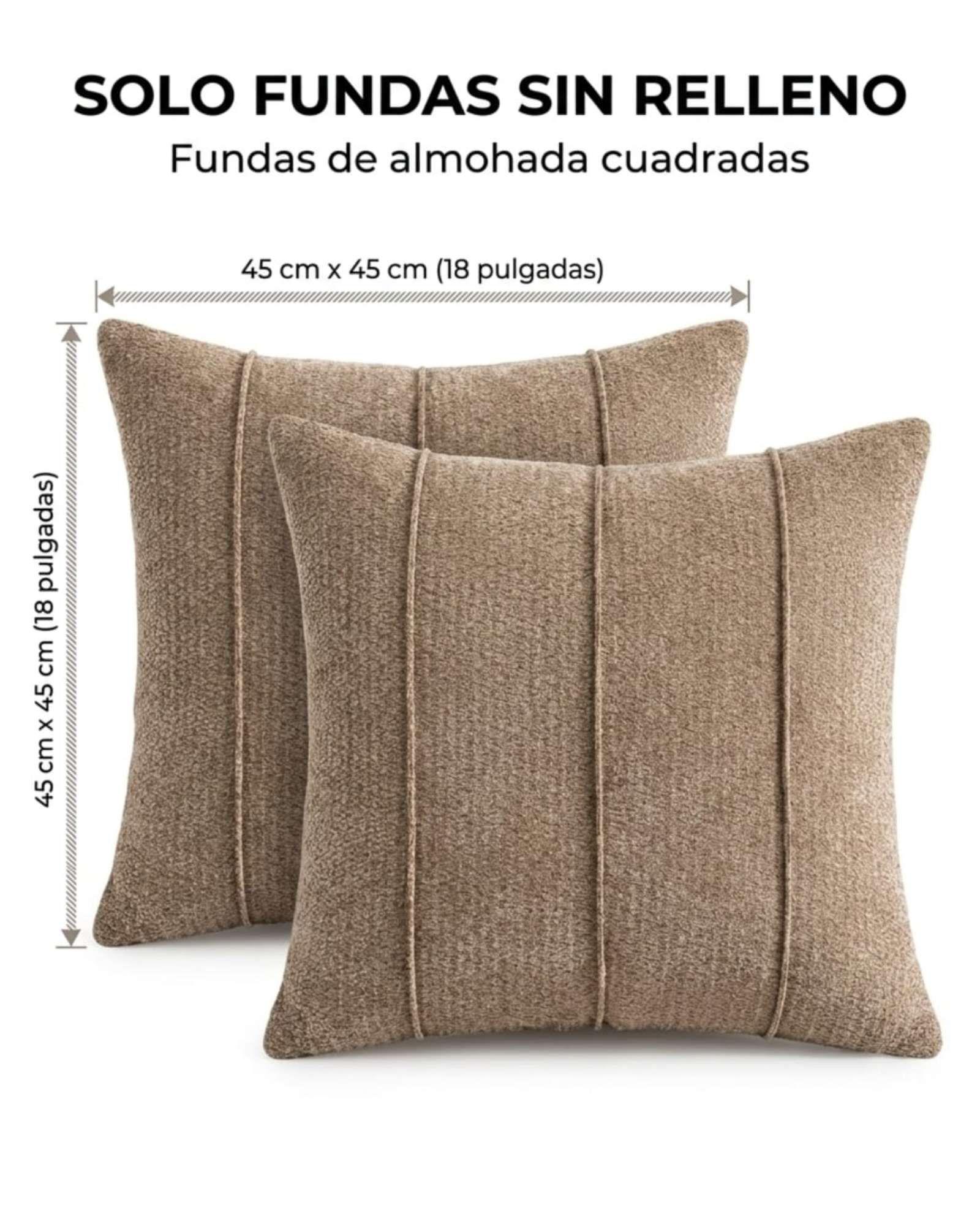 Pack 4 Fundas para Cojín Decorativas texturizado Líneas Verticales 09-6