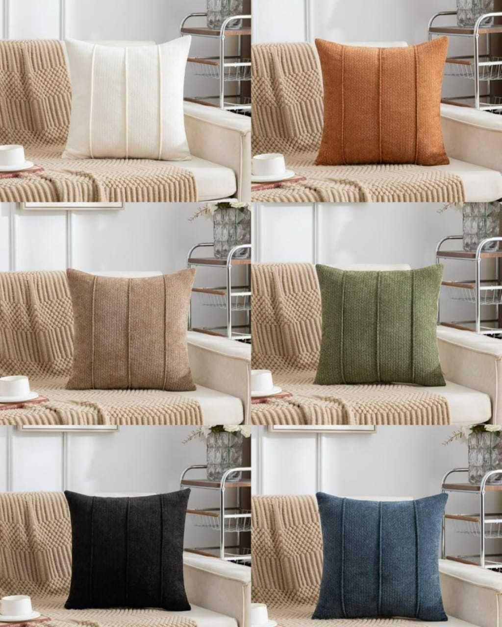 Pack 4 Fundas para Cojín Decorativas texturizado Líneas Verticales 09-7