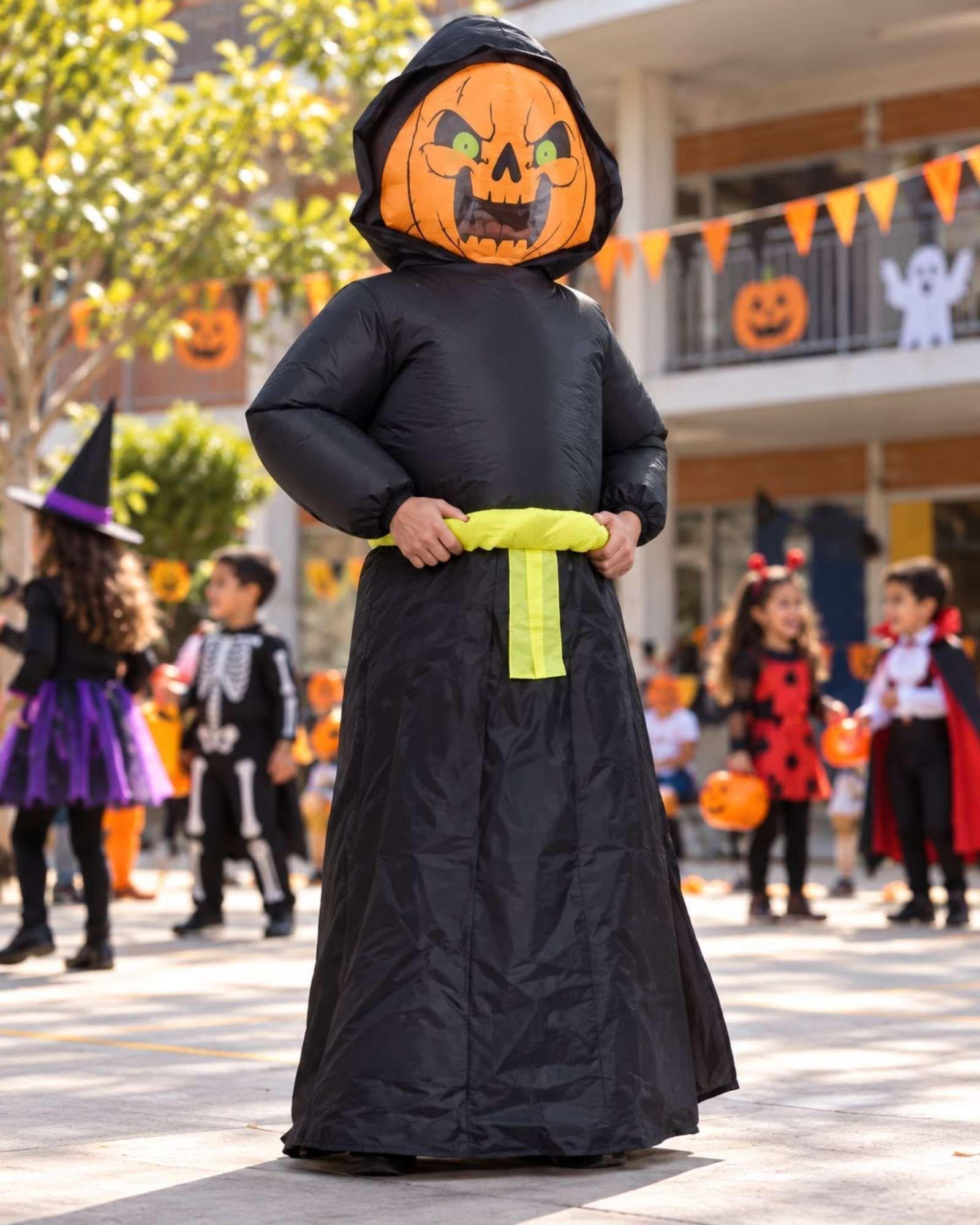 Disfraz Inflable Calabaza de Terror  160-190 cm-6