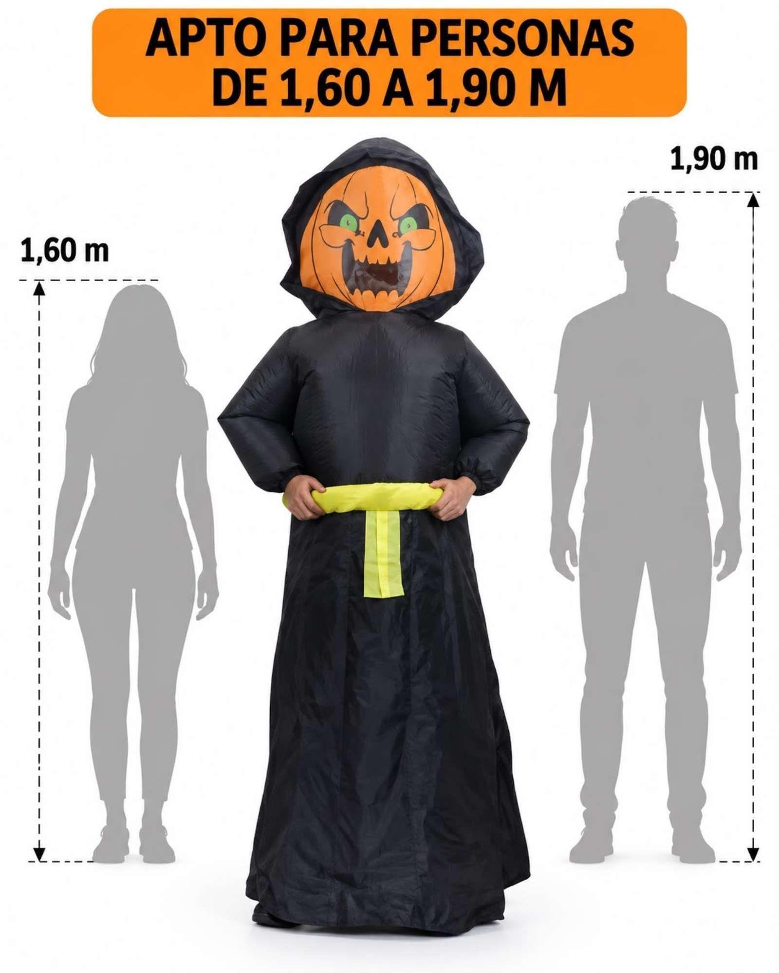Disfraz Inflable Calabaza de Terror  160-190 cm-7