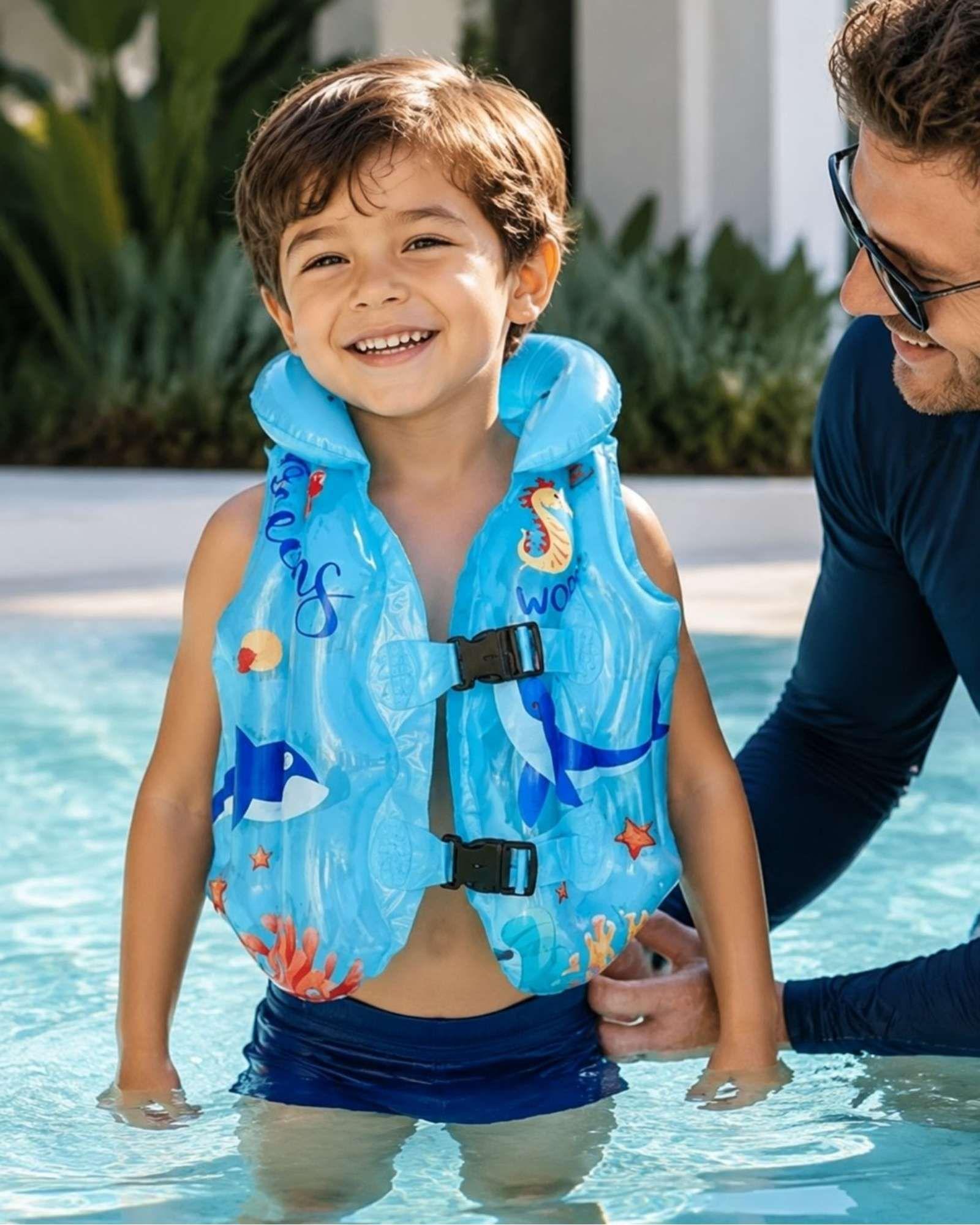 Chaleco Inflable Infantil con Doble Broche para Piscina11-2