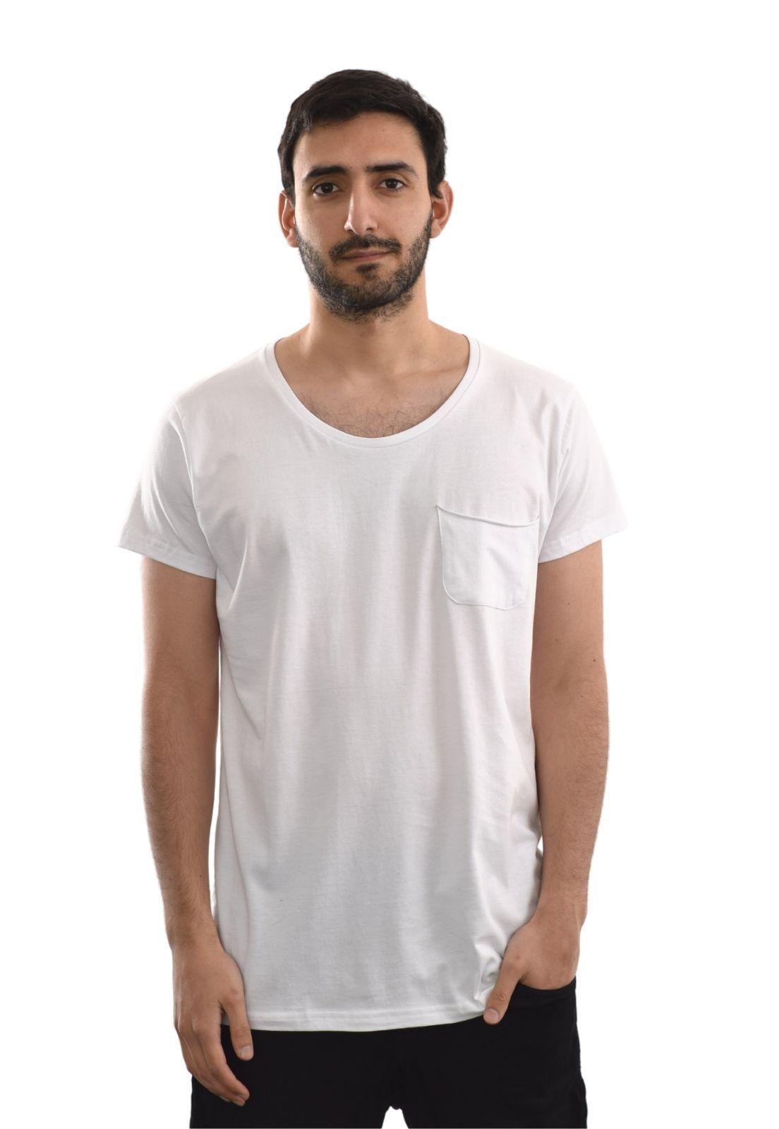 Polera Long fit blanca-0