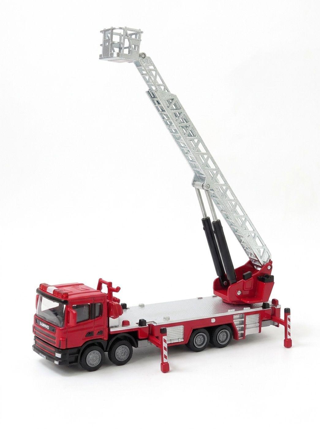 Camion de Bomberos Full Metal Kaidiwei Escala 1 50 con Escalera Extensible-3
