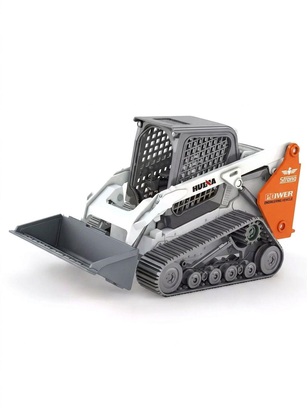Minicargador Frontal Huina 1705 a Escala Metal Die Cast-0