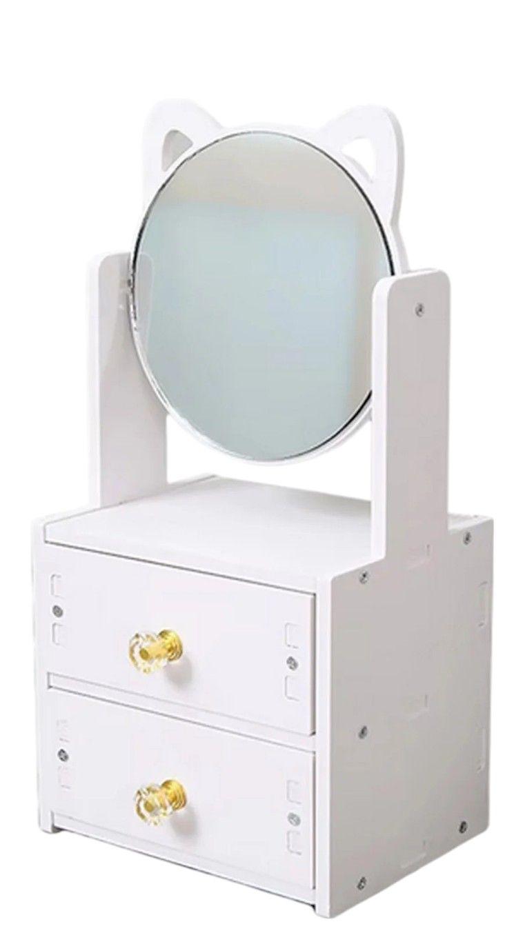 Organizador con Espejo Tocador 2 Compartimientos Diseño Gato-1