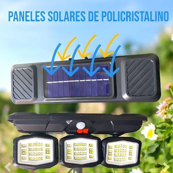 Foco Solar LED Bidireccional 38W con Sensor de Movimiento IP65-3