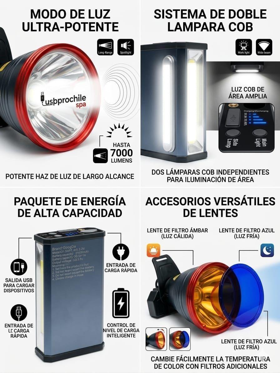 Foco Caza Largo Alcance 7000w Potente-8
