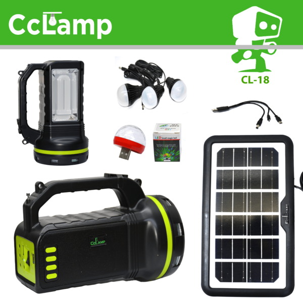 Kit Solar de Emergencia y Camping Linterna LED Radio Bluetooth y Powerbank-5
