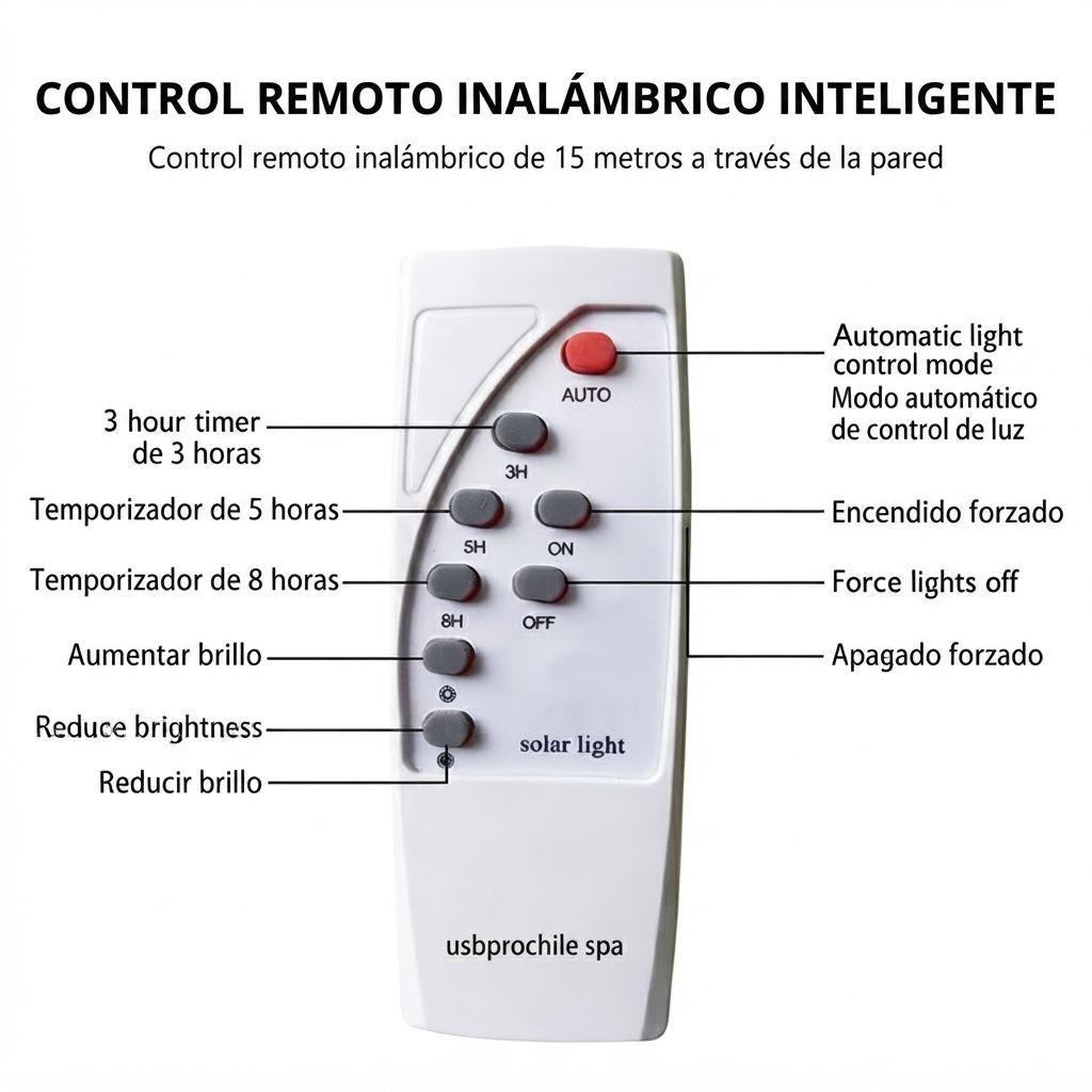 Proyector Solar Foco LED 1500W con Sensor de Movimiento IP66-5
