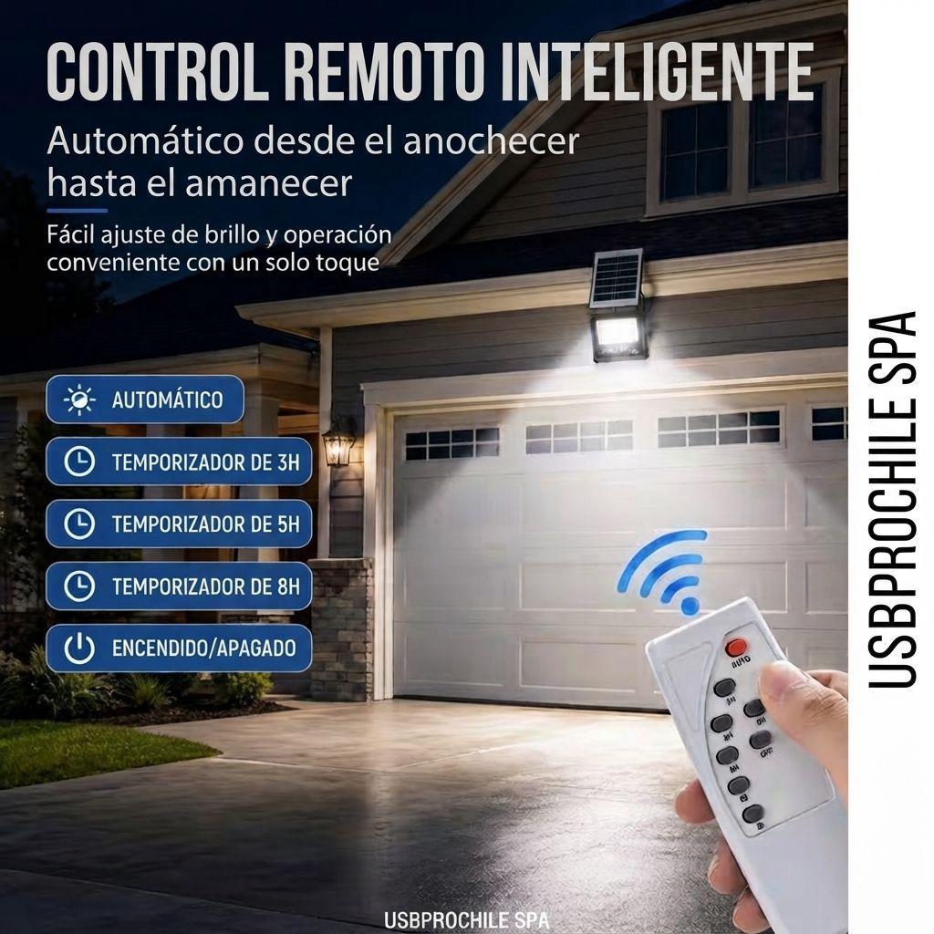 Proyector Solar Foco LED 1500W con Sensor de Movimiento IP66-7