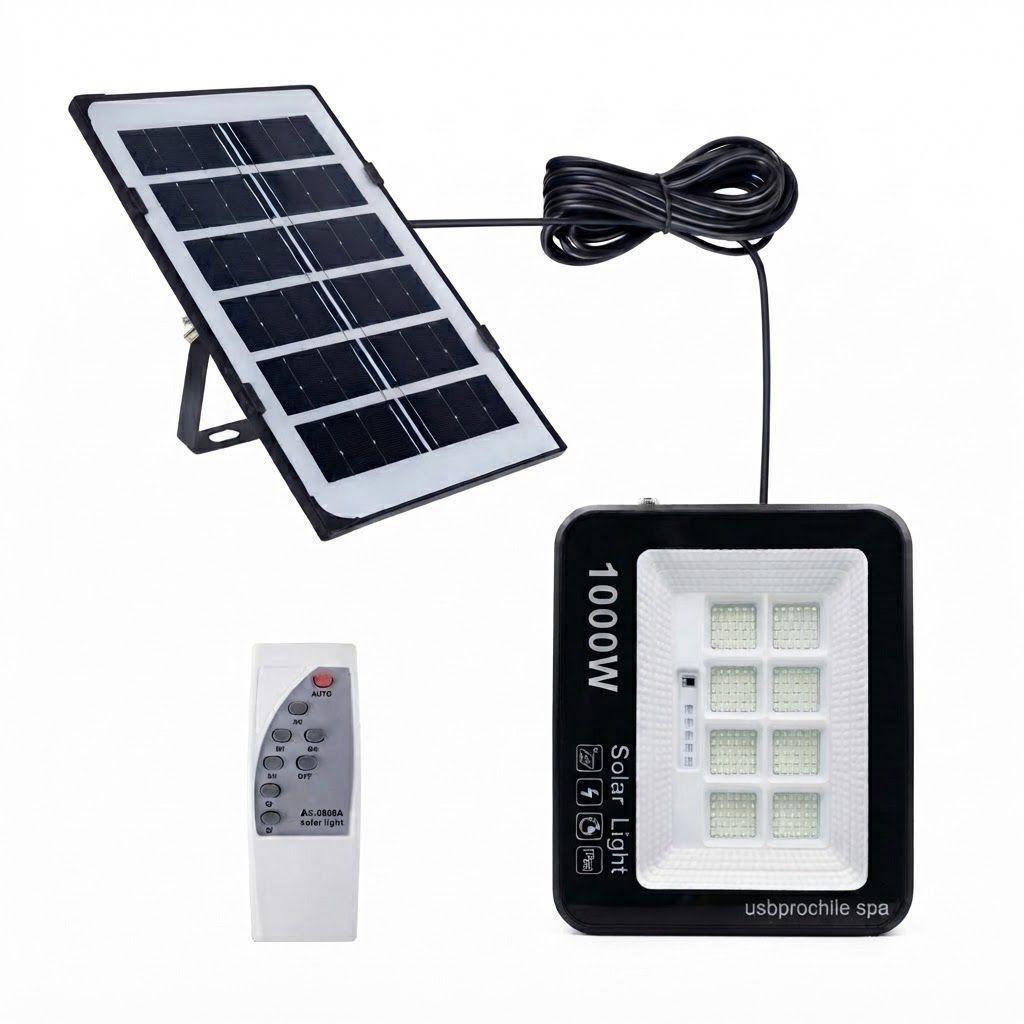 Proyector Solar Foco LED 1000W con Sensor de Movimiento IP66-3