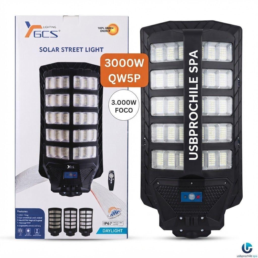 Foco Solar 3000W GCS Premium Sensor Movimiento e Impermeable IP67-1