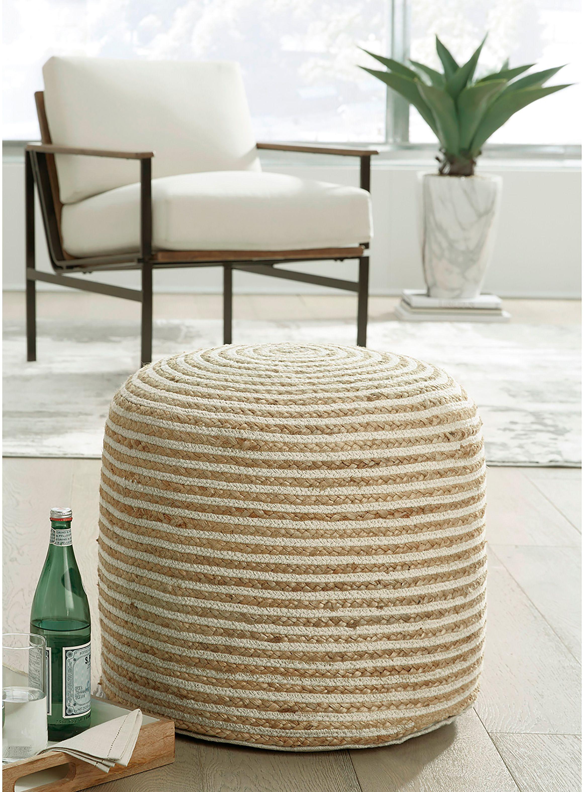 Pouf Aildon natural/white-1