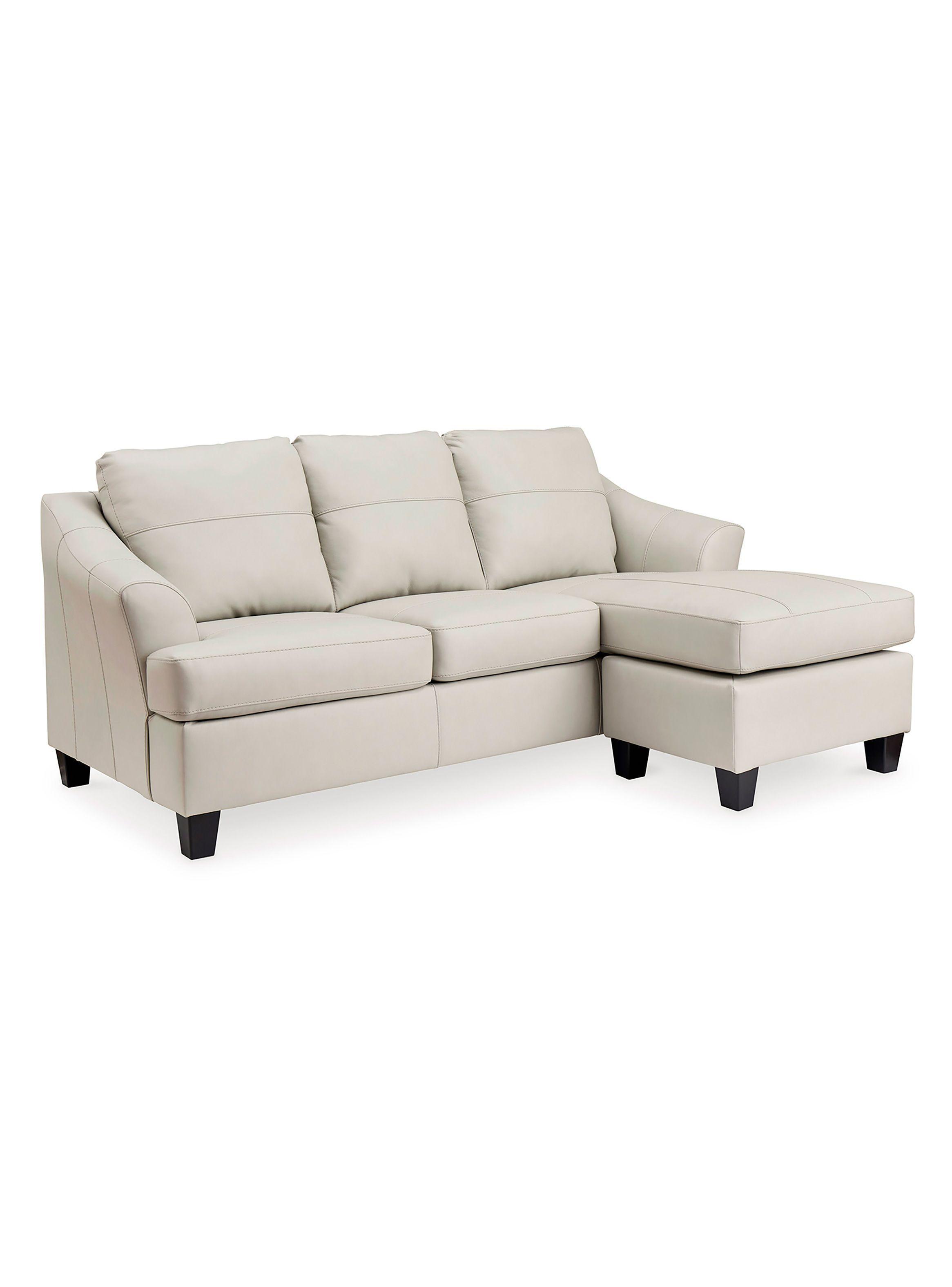 Sofá cuero chaise derecho 3 cuerpos Genoa coconut-0