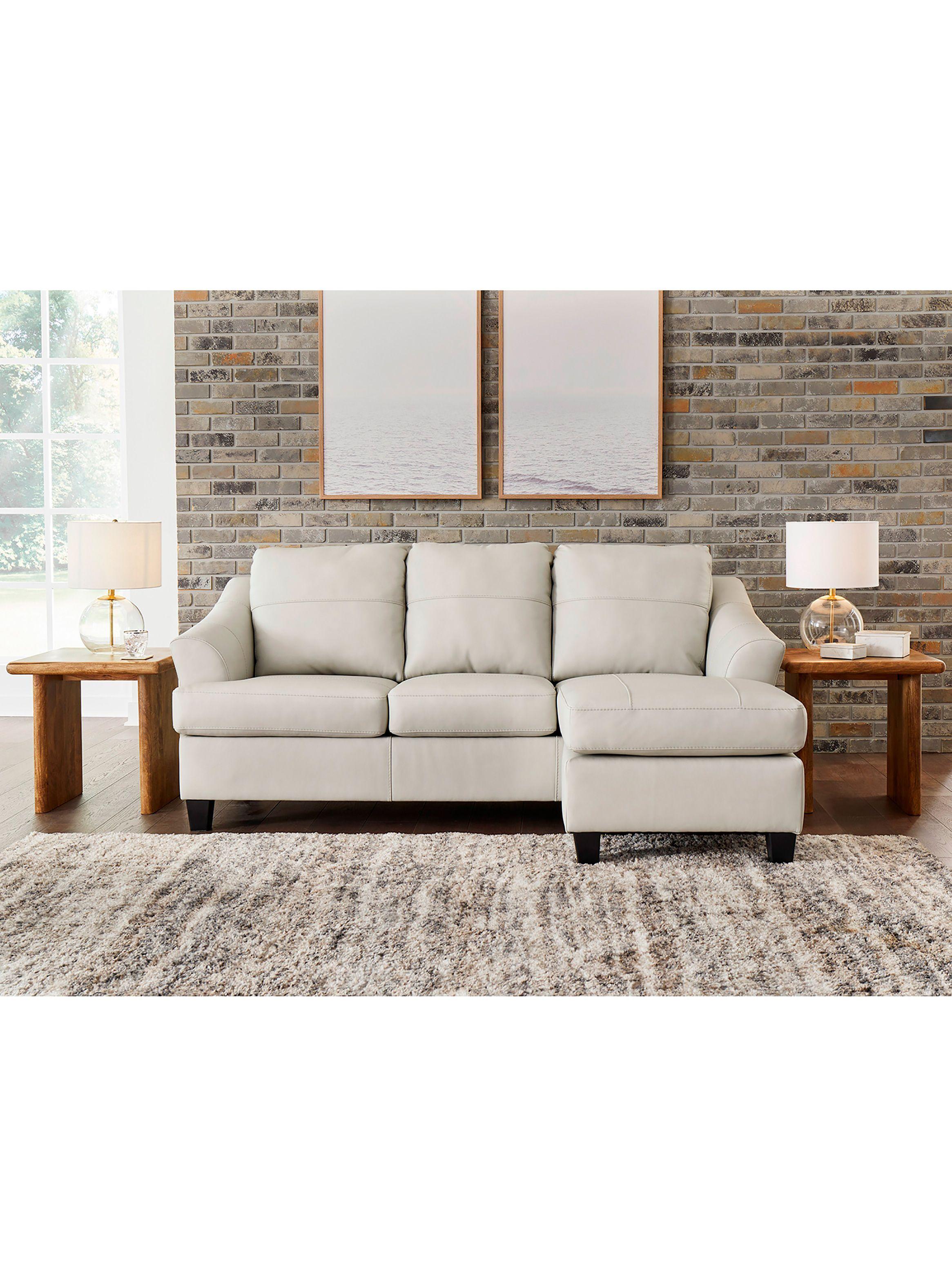 Sofá cuero chaise derecho 3 cuerpos Genoa coconut-1