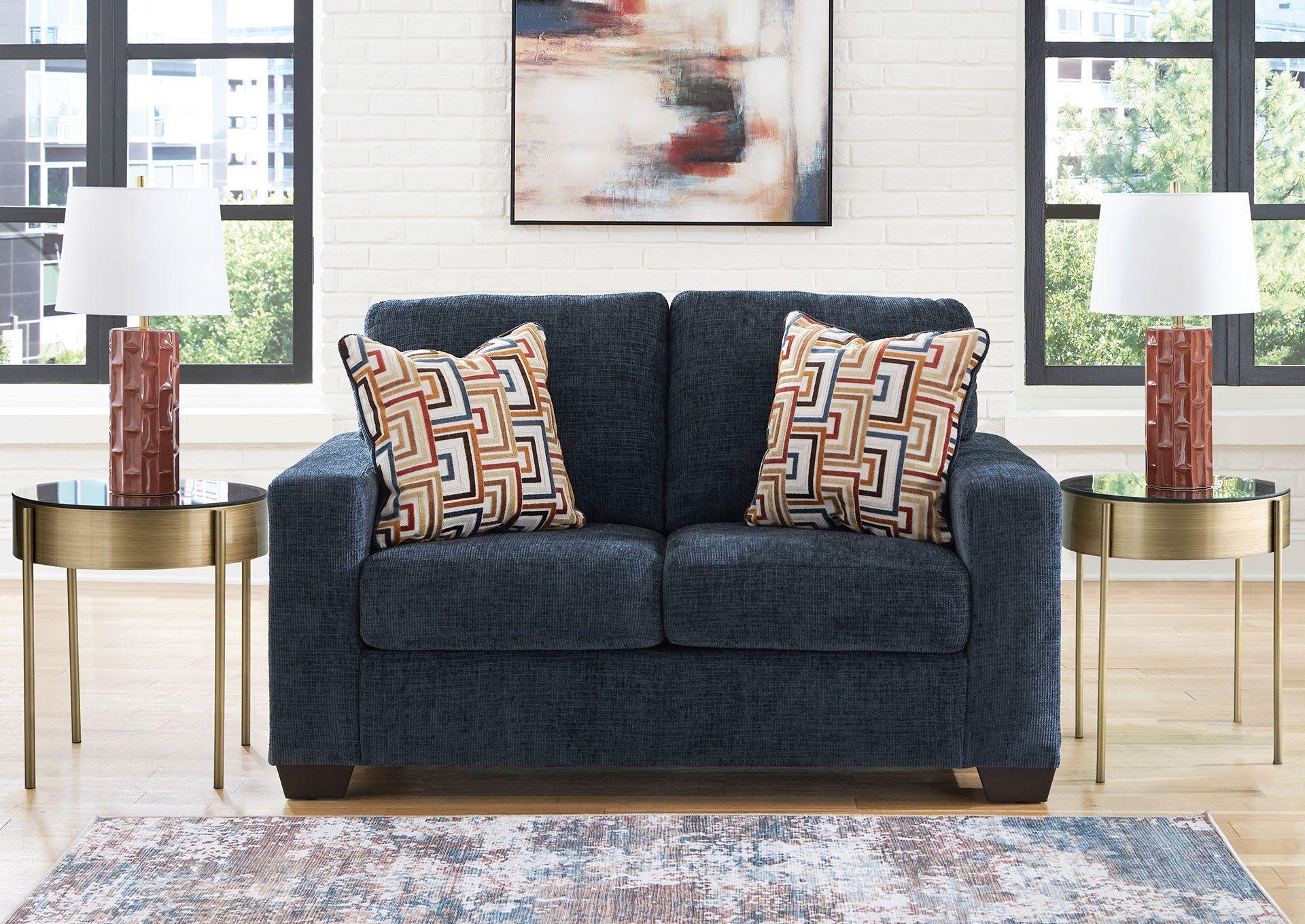 Sofá 2 cuerpos Aviemore Azul -1