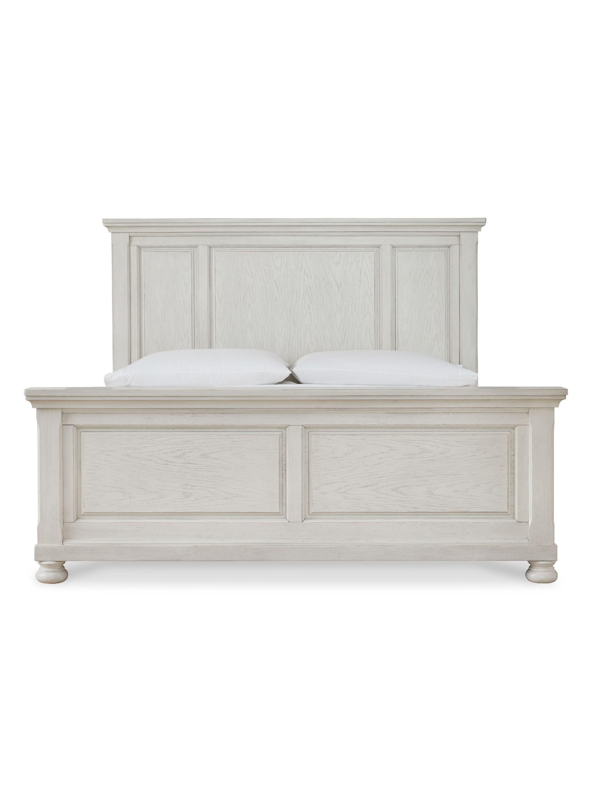Cama king Robbinsdale antique white-2