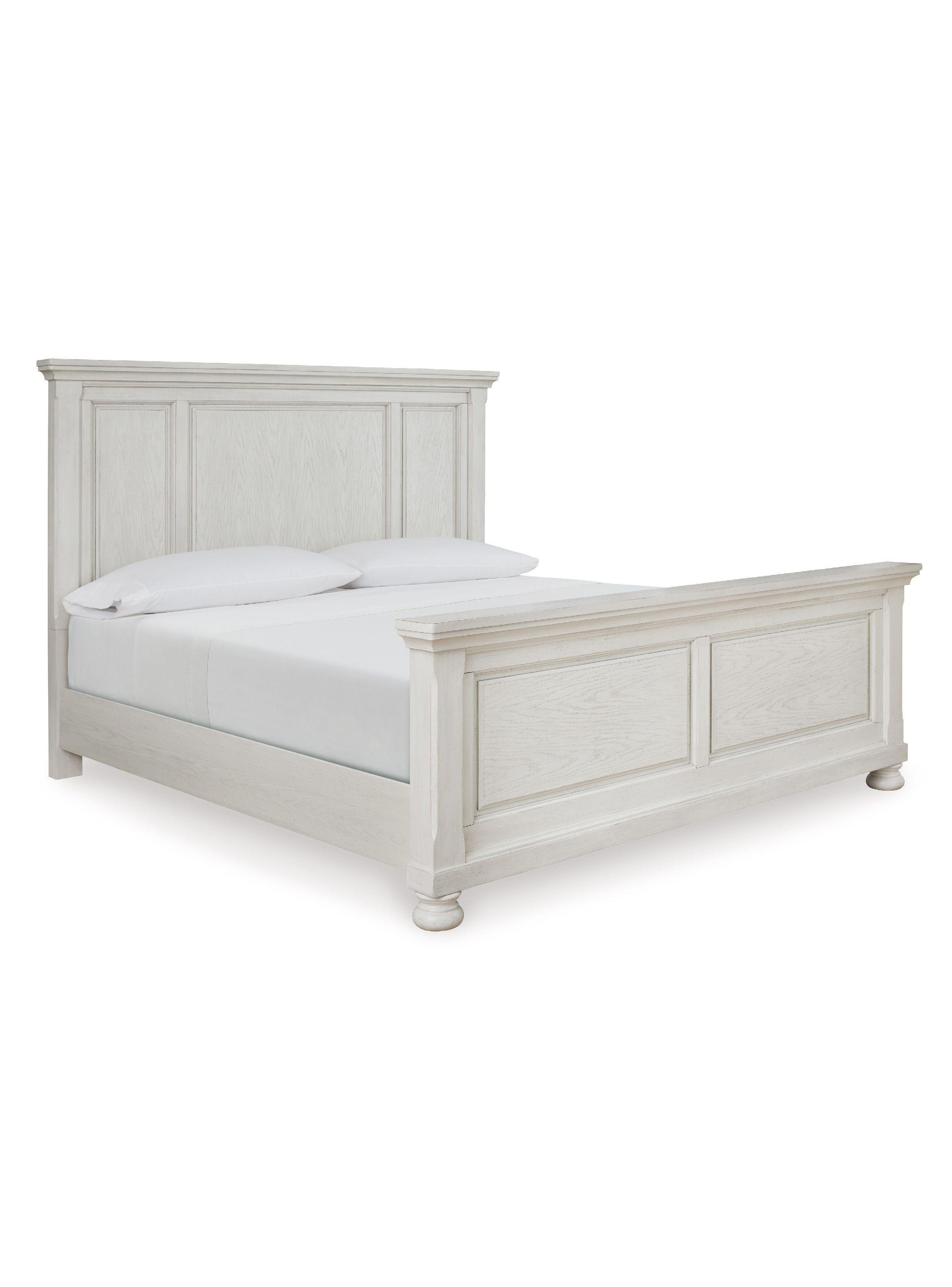 Cama king Robbinsdale antique white-3