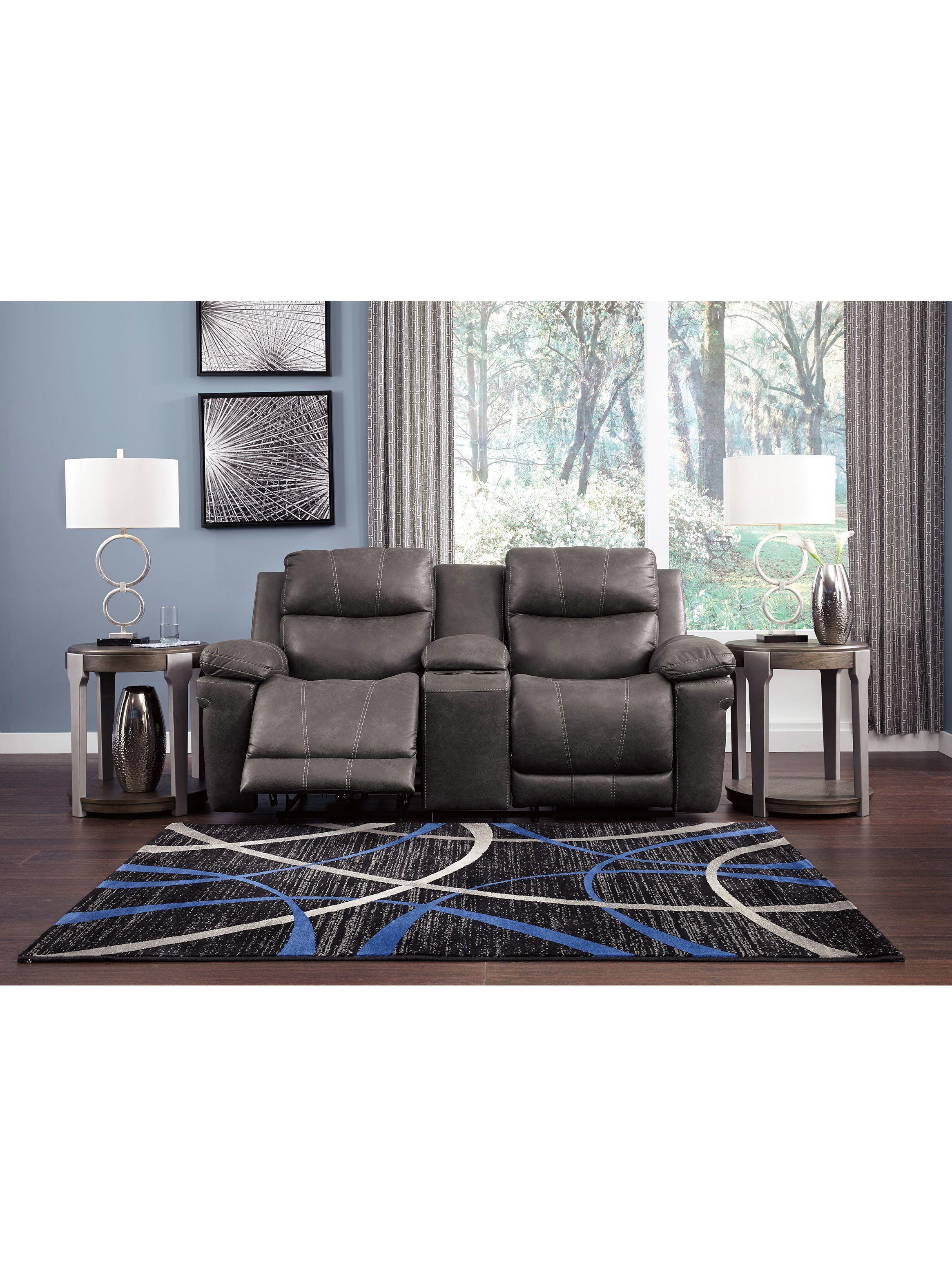 Sofá reclinable 2 cuerpos Erlangen con consola y USB-1