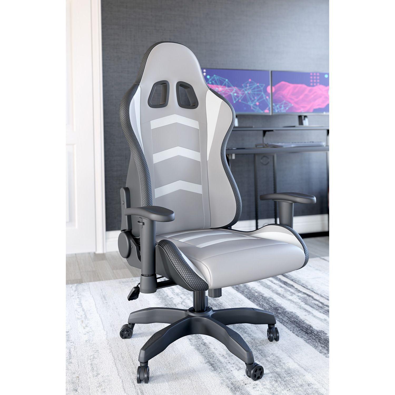 Silla de escritorio Lynxtyn white/gray-4