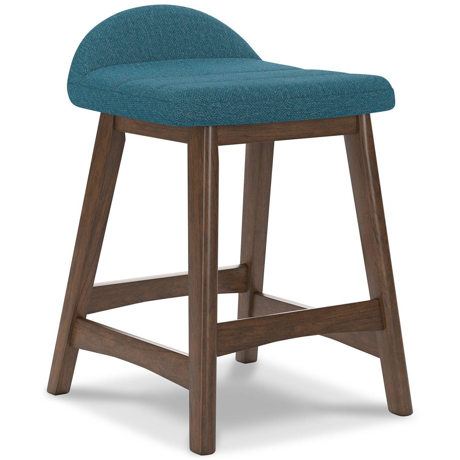 Par de taburetes bar Lyncott blue/brown-0