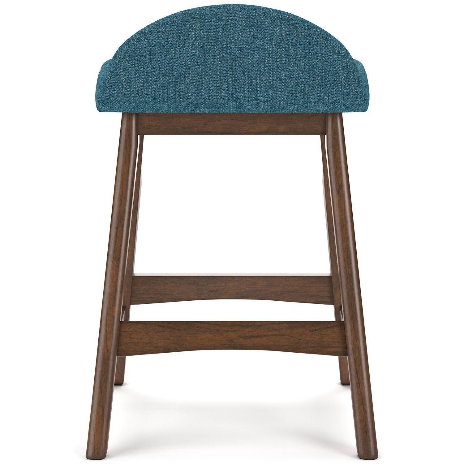 Par de taburetes bar Lyncott blue/brown-2