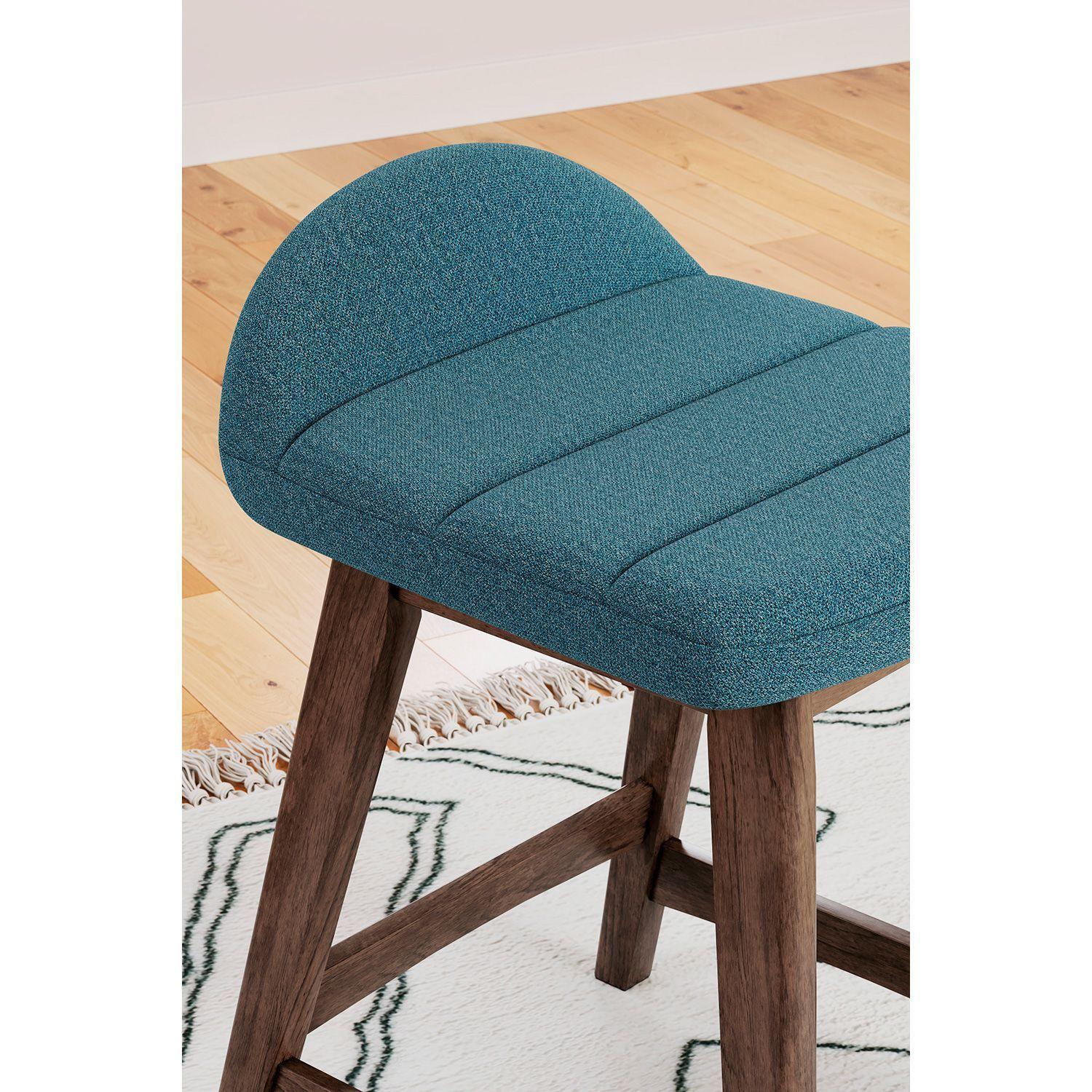 Par de taburetes bar Lyncott blue/brown-3