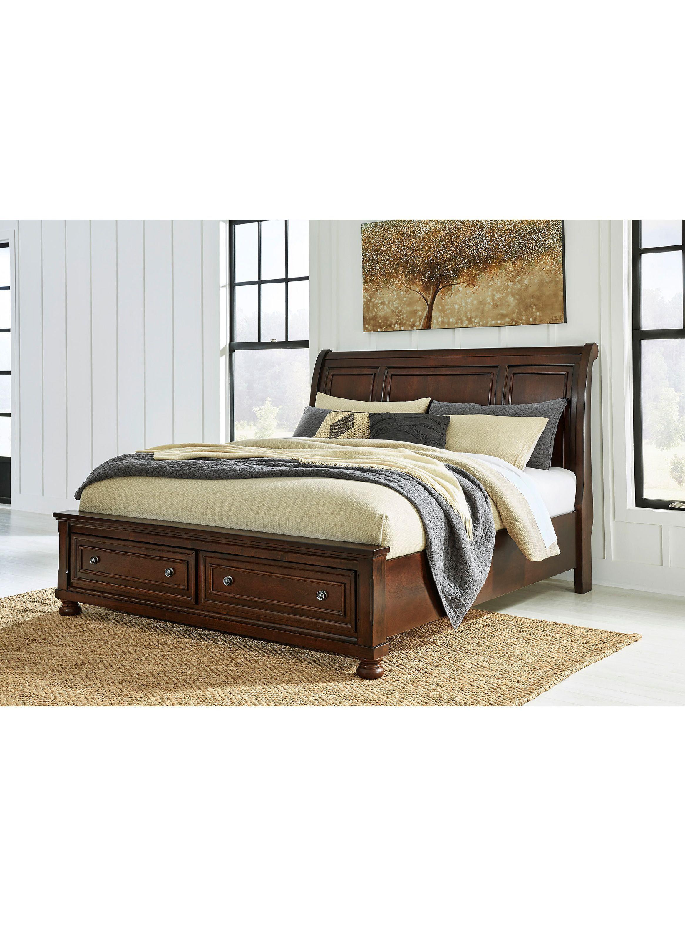 Cama 2 plazas Porter rustic brown-1