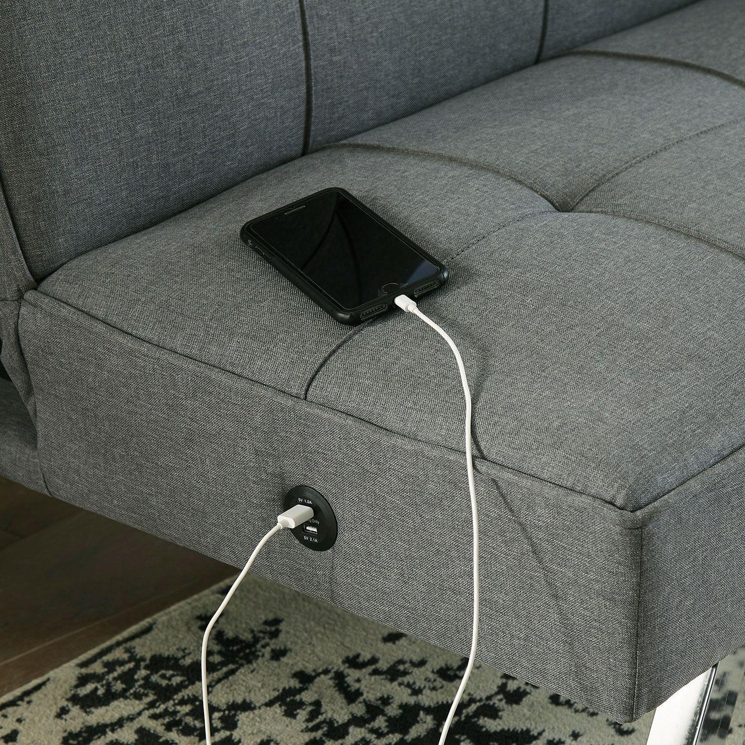 Futón Santini gray con USB-6